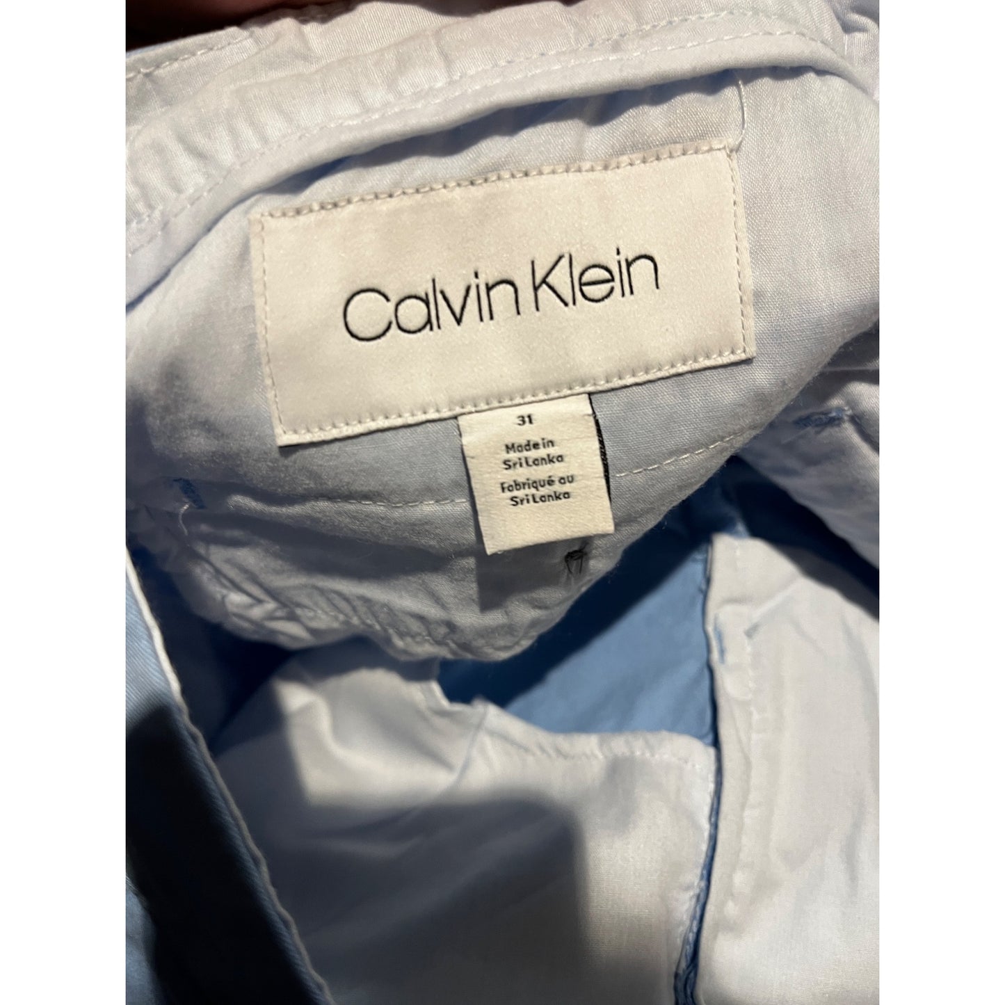 Calvin Klein Womens Light Blue Bermuda Chino Shorts Size 31