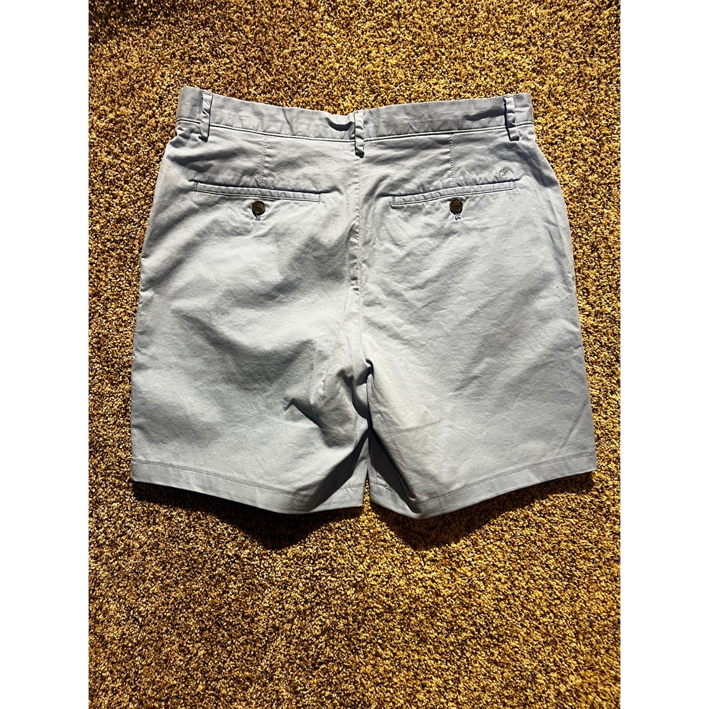 Calvin Klein Womens Light Blue Bermuda Chino Shorts Size 31