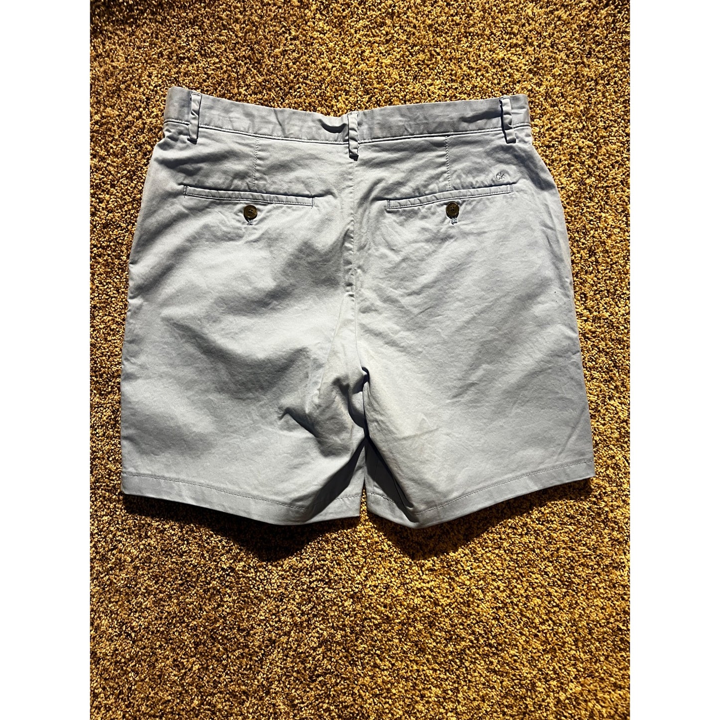Calvin Klein Womens Light Blue Bermuda Chino Shorts Size 31