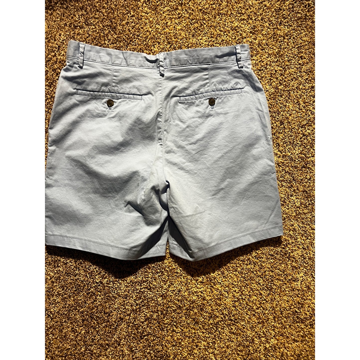 Calvin Klein Womens Light Blue Bermuda Chino Shorts Size 31
