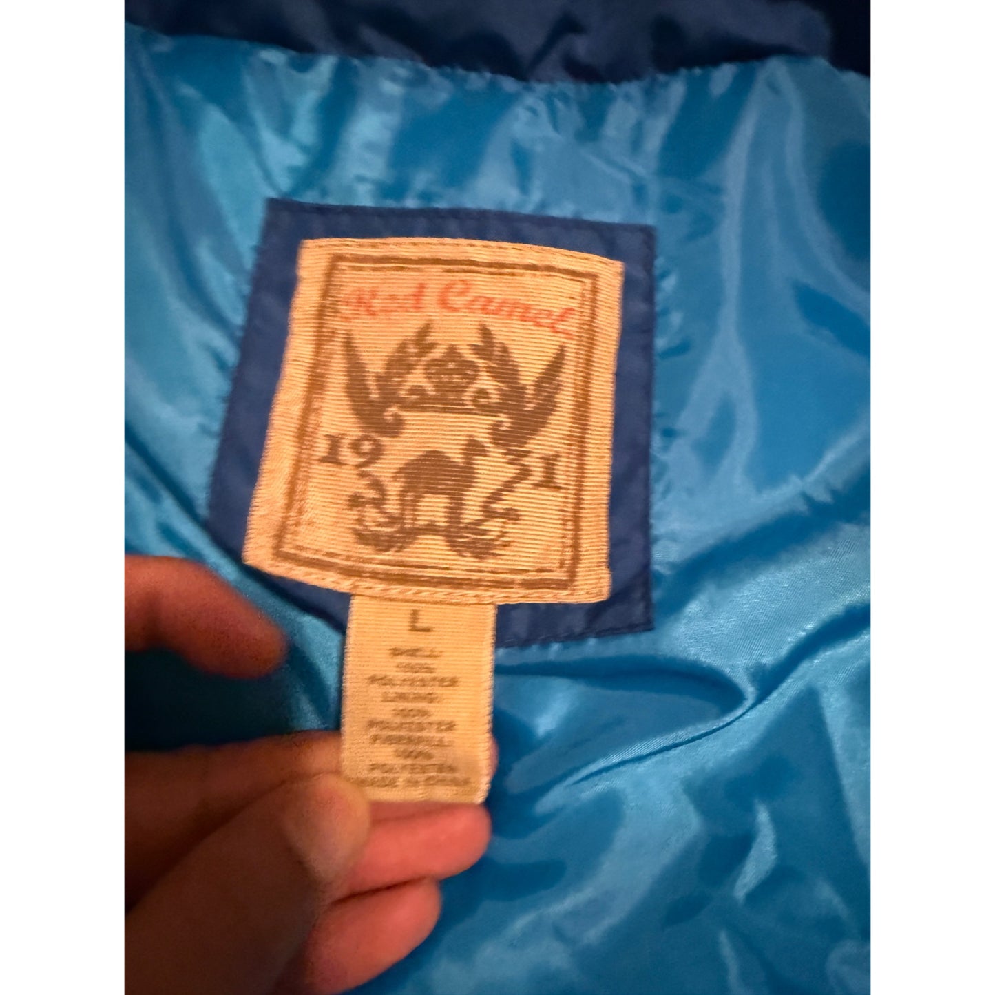 Red Camel Mens Puffer Winter Vest Blue Size L