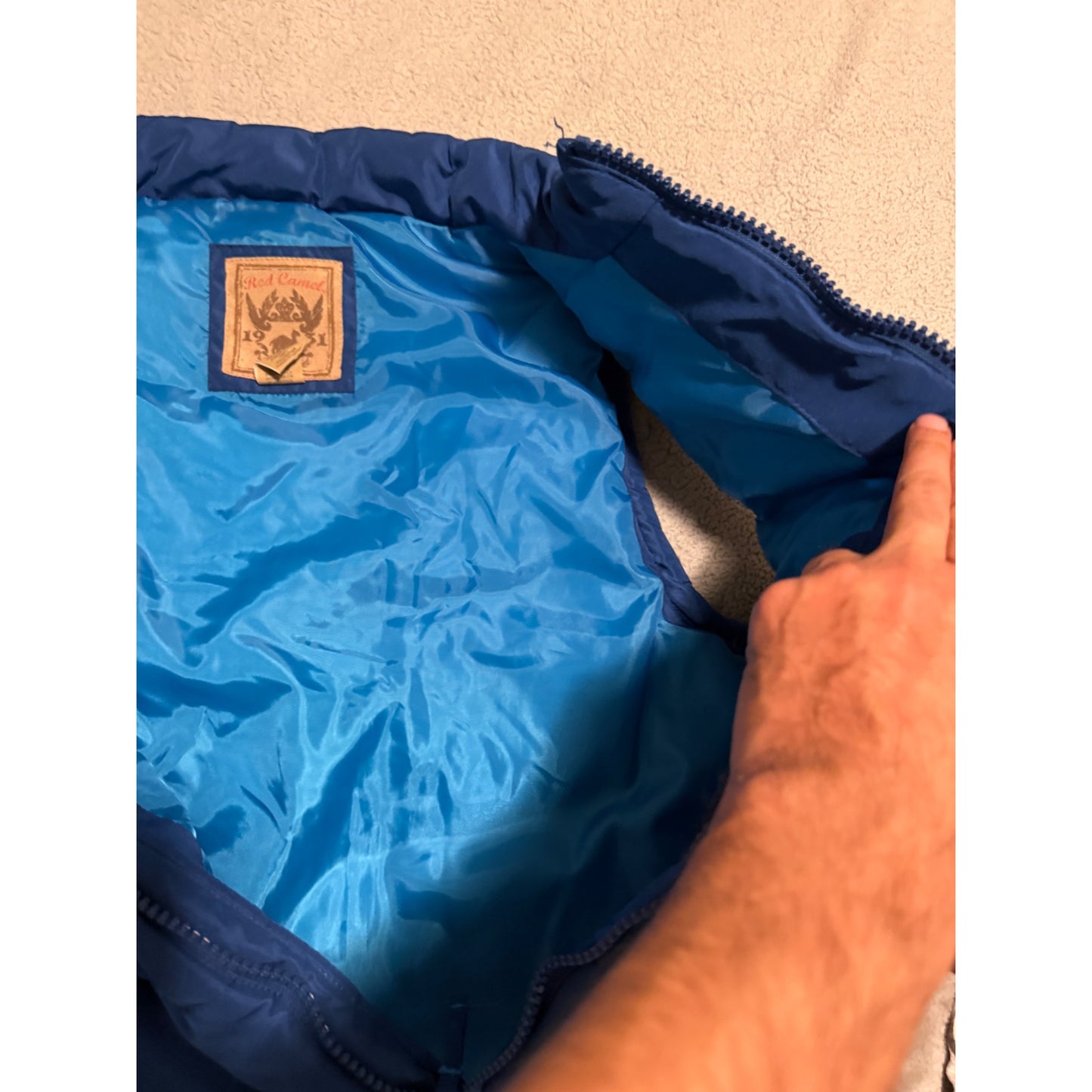 Red Camel Mens Puffer Winter Vest Blue Size L