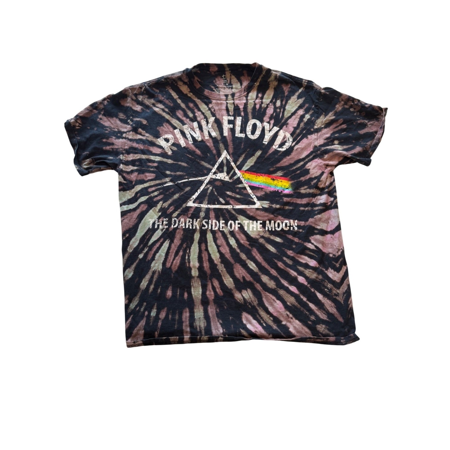 Pink Floyd Short Sleeve T Shirt "The Dark Side Of The Moon" Mens Tie Dye Size M