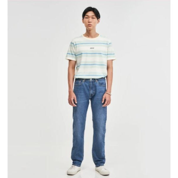 Levi's Regular Fit 505 Straight Leg Denim Jeans I'm Cool Blue Men's Size 36x32