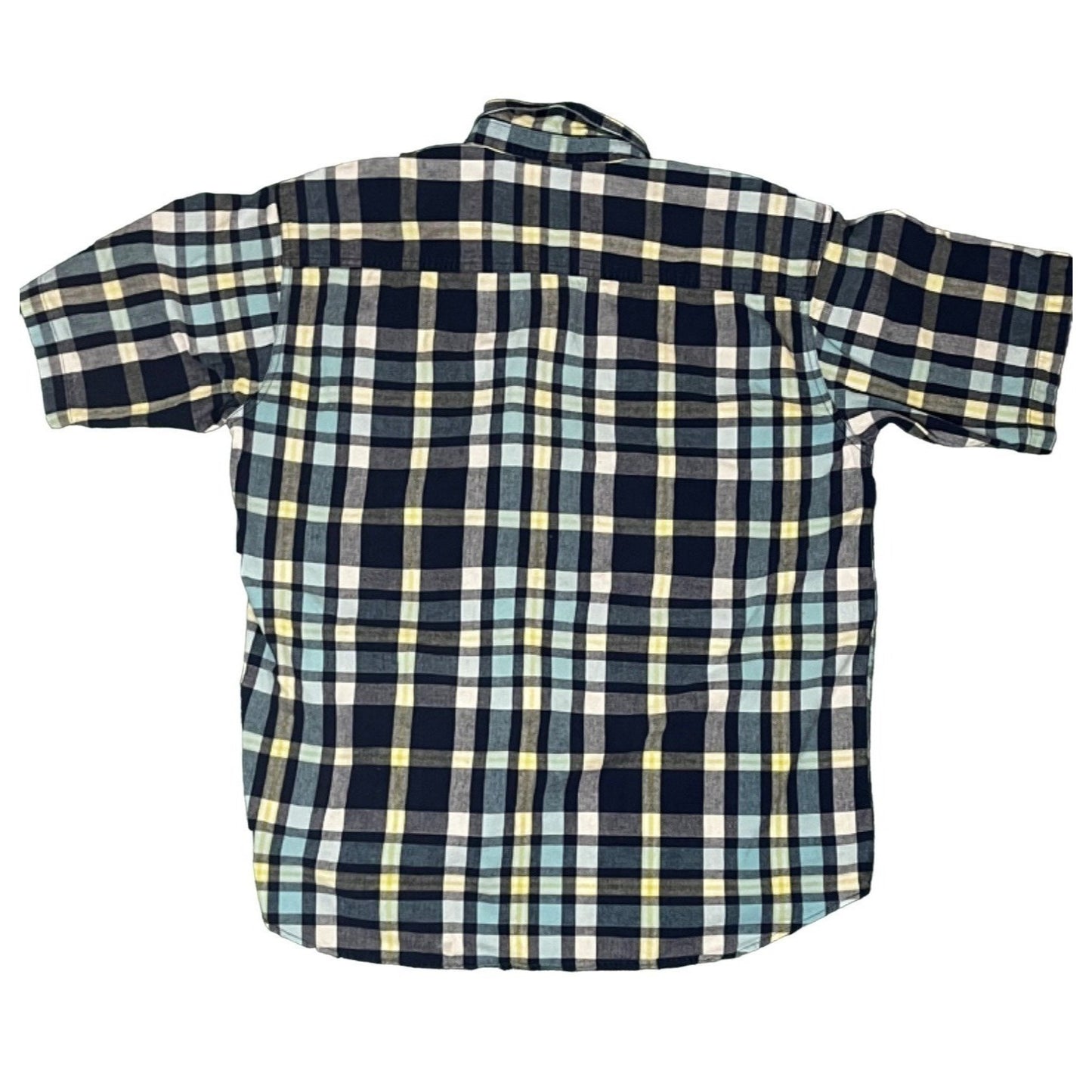 Vintage 1997 Warner Bros Looney Tunes Bugs Bunny & Taz Plaid Golf Shirt Multi L