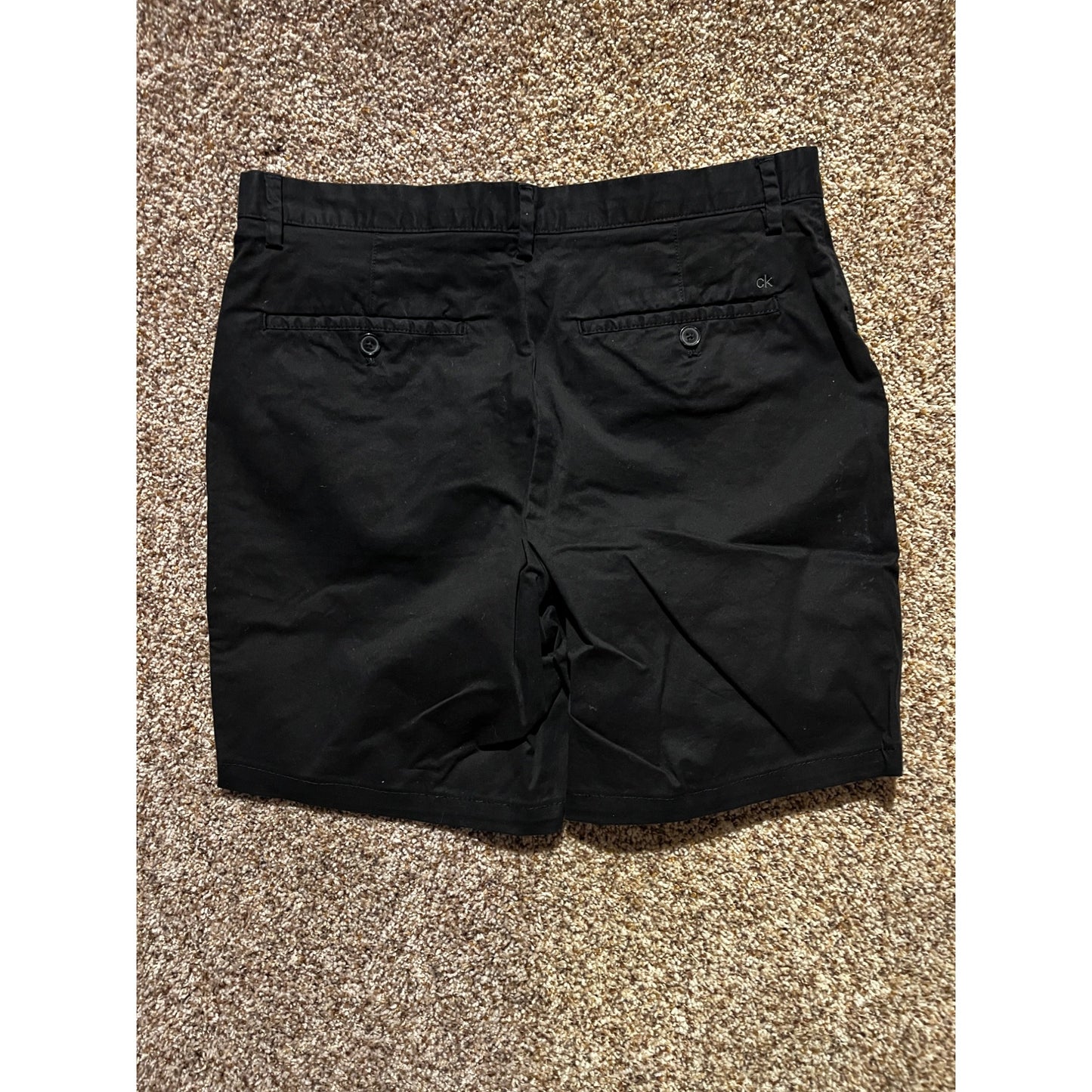 Calvin Klein Womens Black Chino Bermuda Shorts Size 31