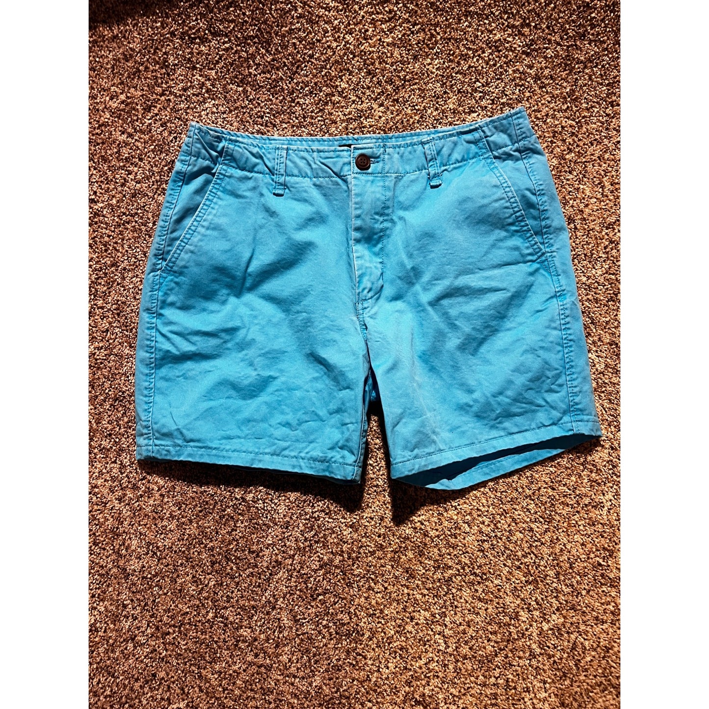 Aeropostale Womens Aqua Blue Bermuda Chino Shorts Size 32