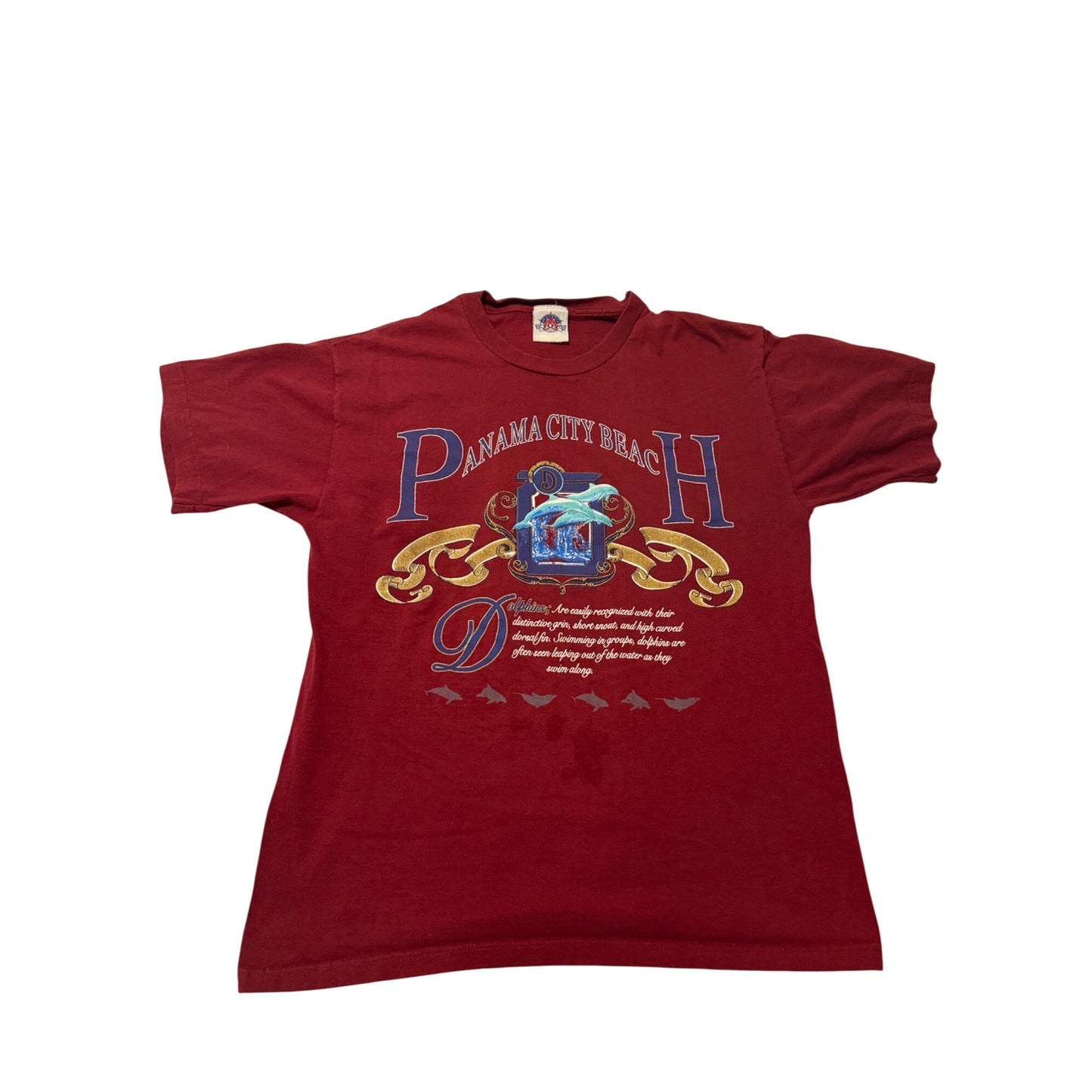Panama City Beach Red Short Sleeve Souvenir T-shirt Size L