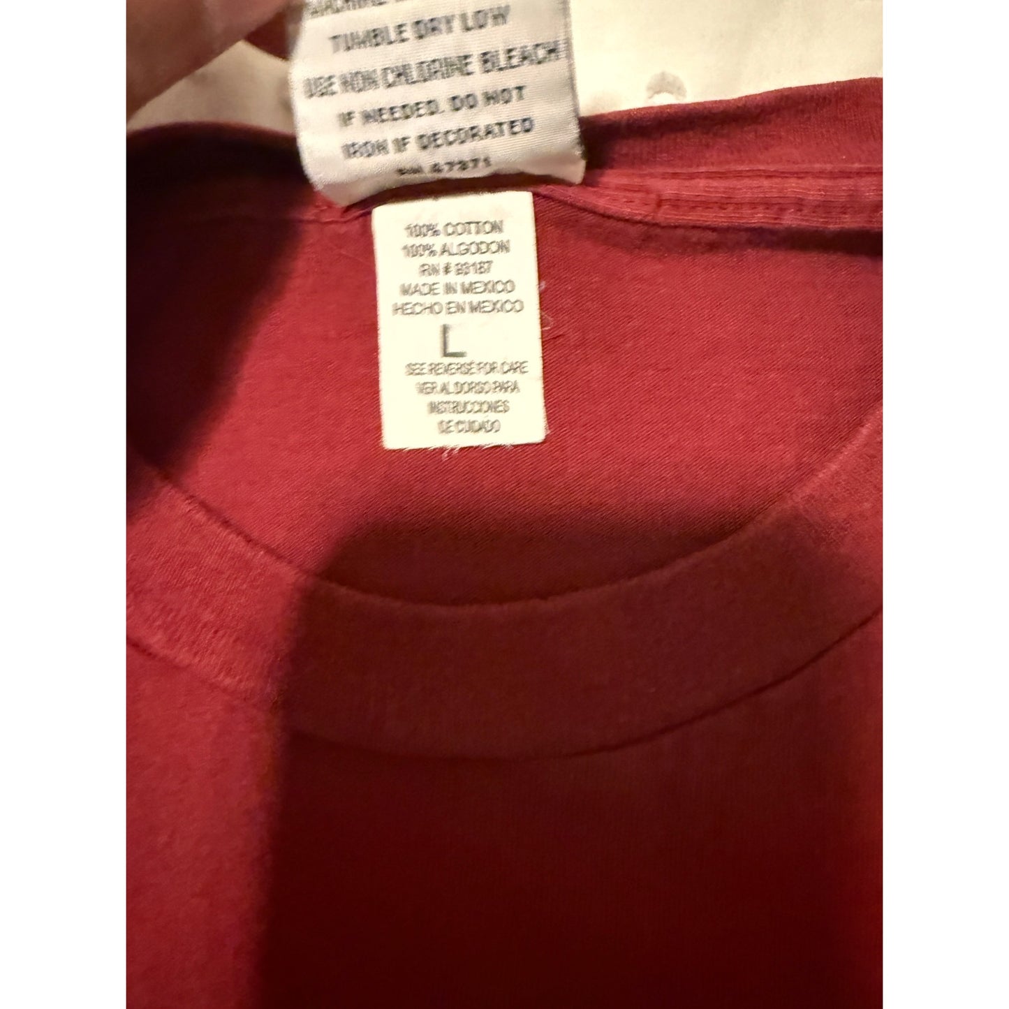 Panama City Beach Red Short Sleeve Souvenir T-shirt Size L