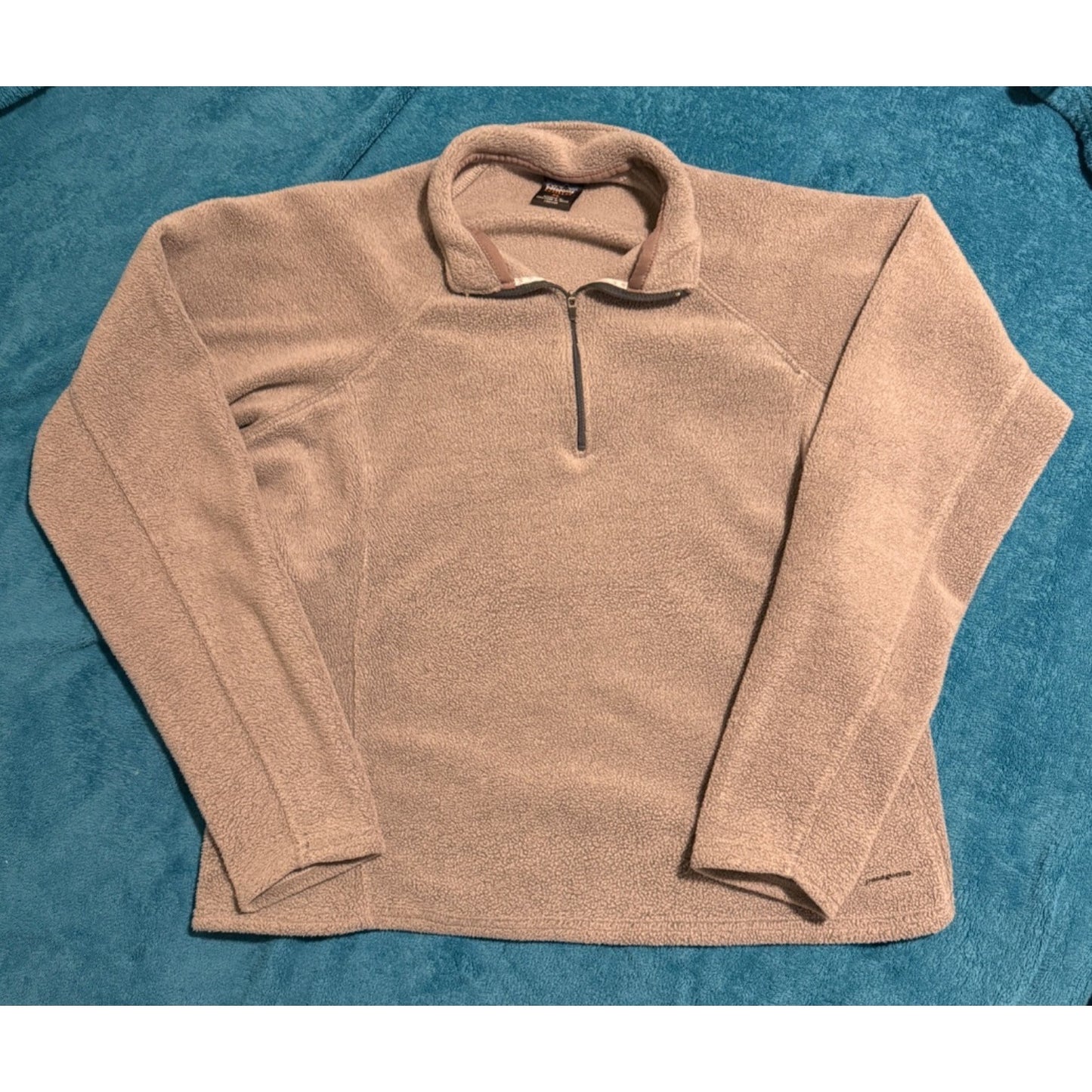 Patagonia Women’s Capilene Light Brown Gray Expedition Weight Fleece 1/4 Zip – Size XL