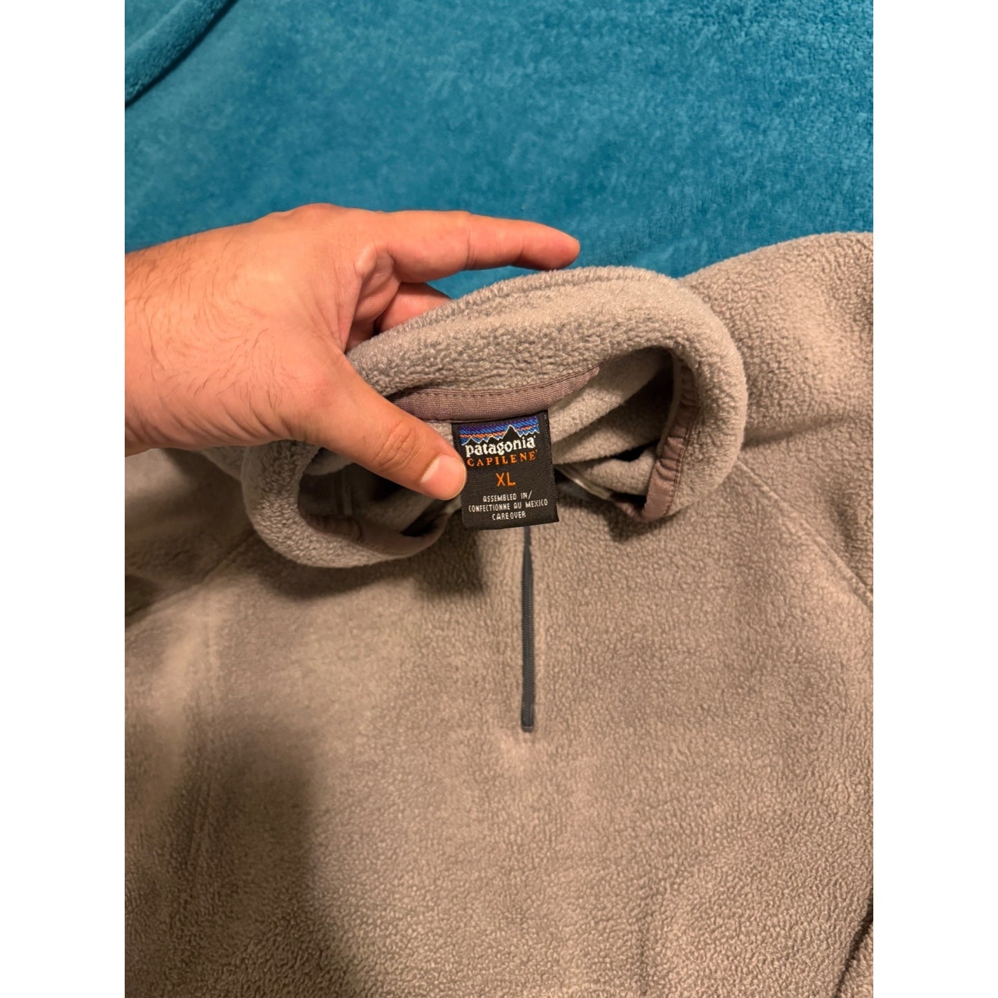 Patagonia Women’s Capilene Light Brown Gray Expedition Weight Fleece 1/4 Zip – Size XL