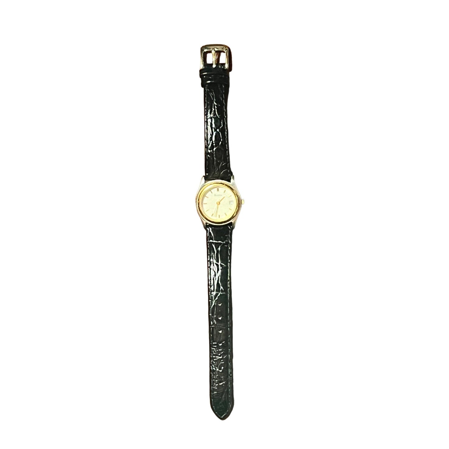 Vintage Bulova Swiss 98M10 Women's Quarts T7 Base Metal Bezel Stainless Steel