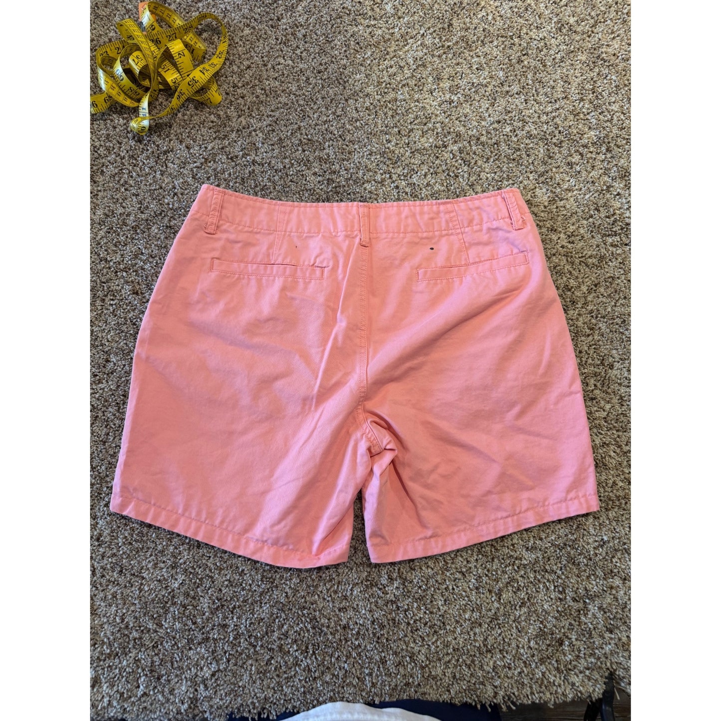 Aeropostale Men's Chino Shorts Size 32 Coral Pink Salmon Flat Front Cotton