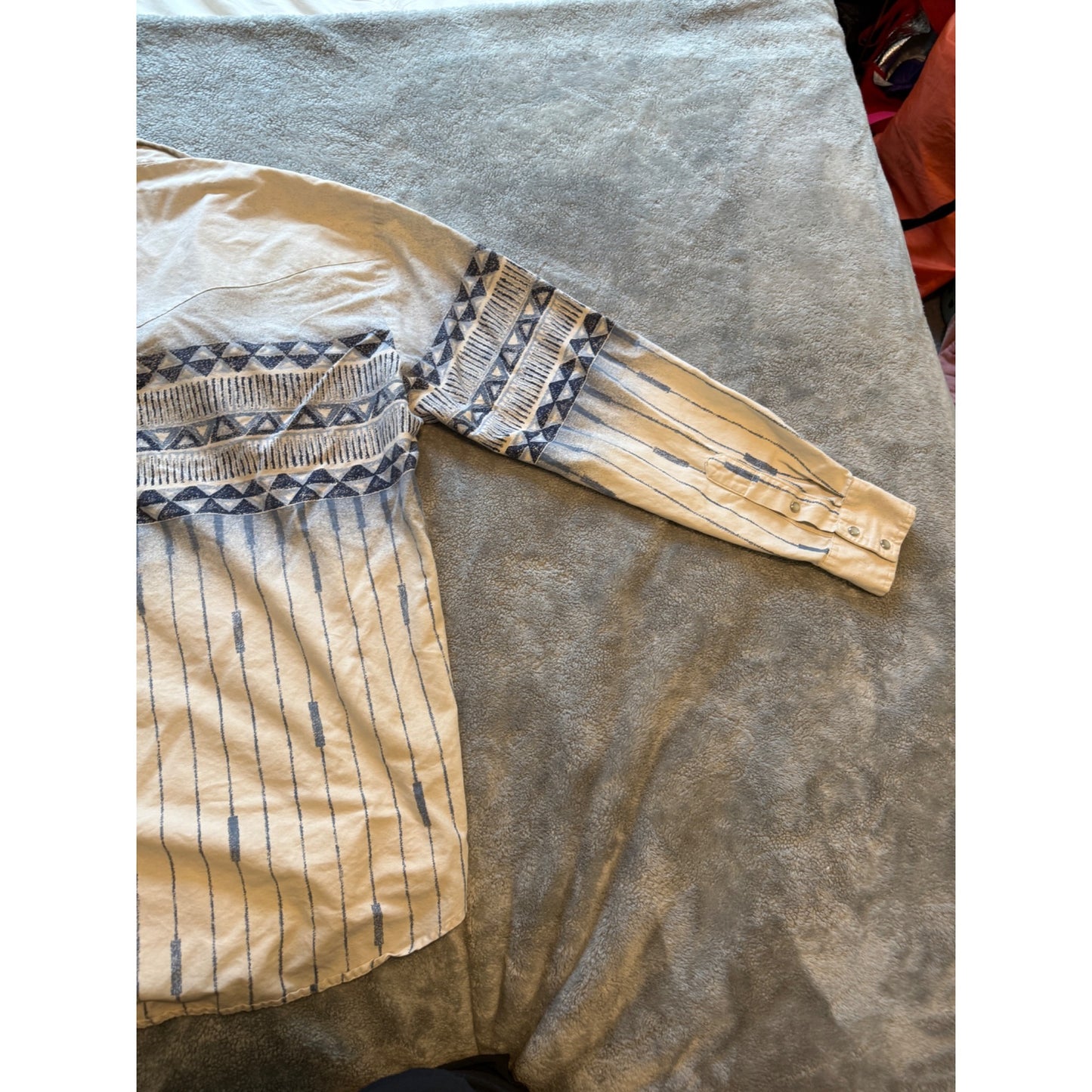 Vintage 80’s Cowboy Turtle Association Western Pattern Button Down Shirt – Size L