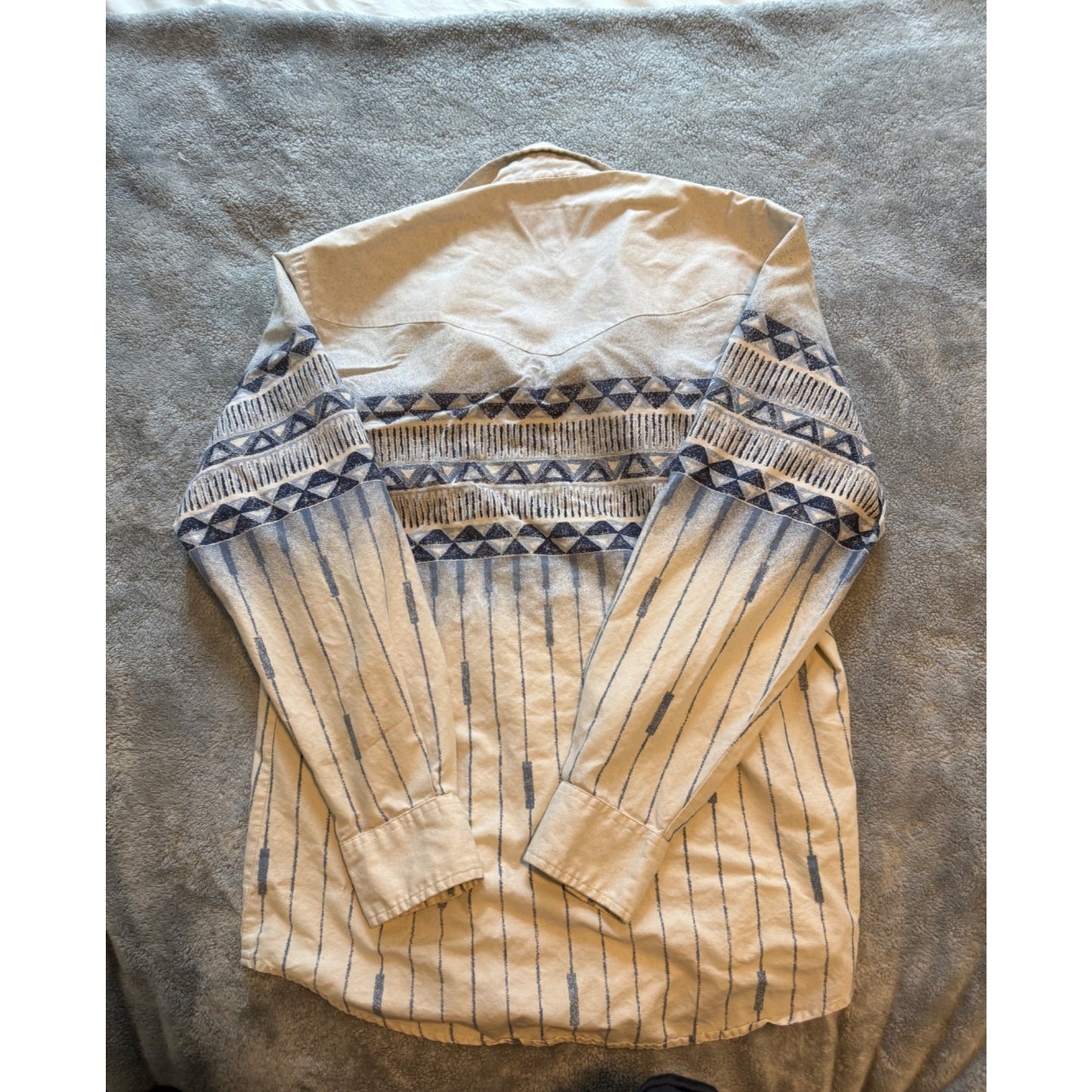Vintage 80’s Cowboy Turtle Association Western Pattern Button Down Shirt – Size L