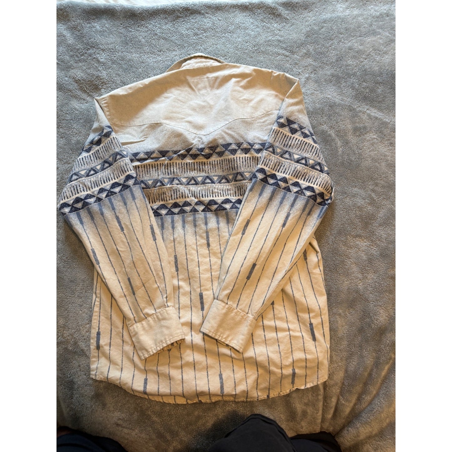 Vintage 80’s Cowboy Turtle Association Western Pattern Button Down Shirt – Size L