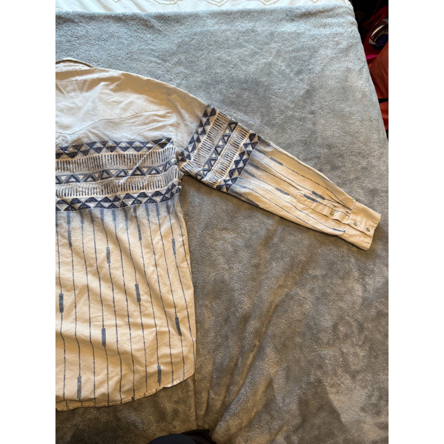 Vintage 80’s Cowboy Turtle Association Western Pattern Button Down Shirt – Size L