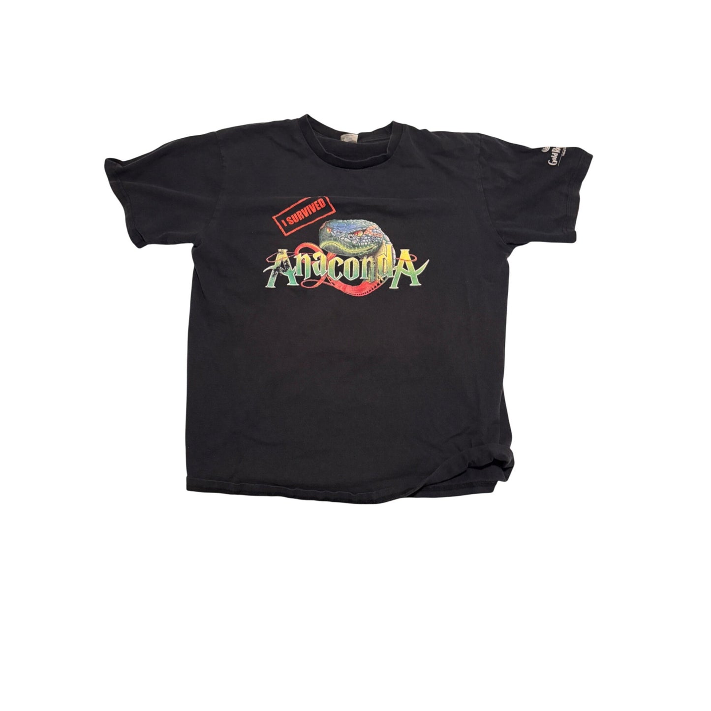 I Survived Anaconda South Africa Theme Park Black Short T-shirt Size XL