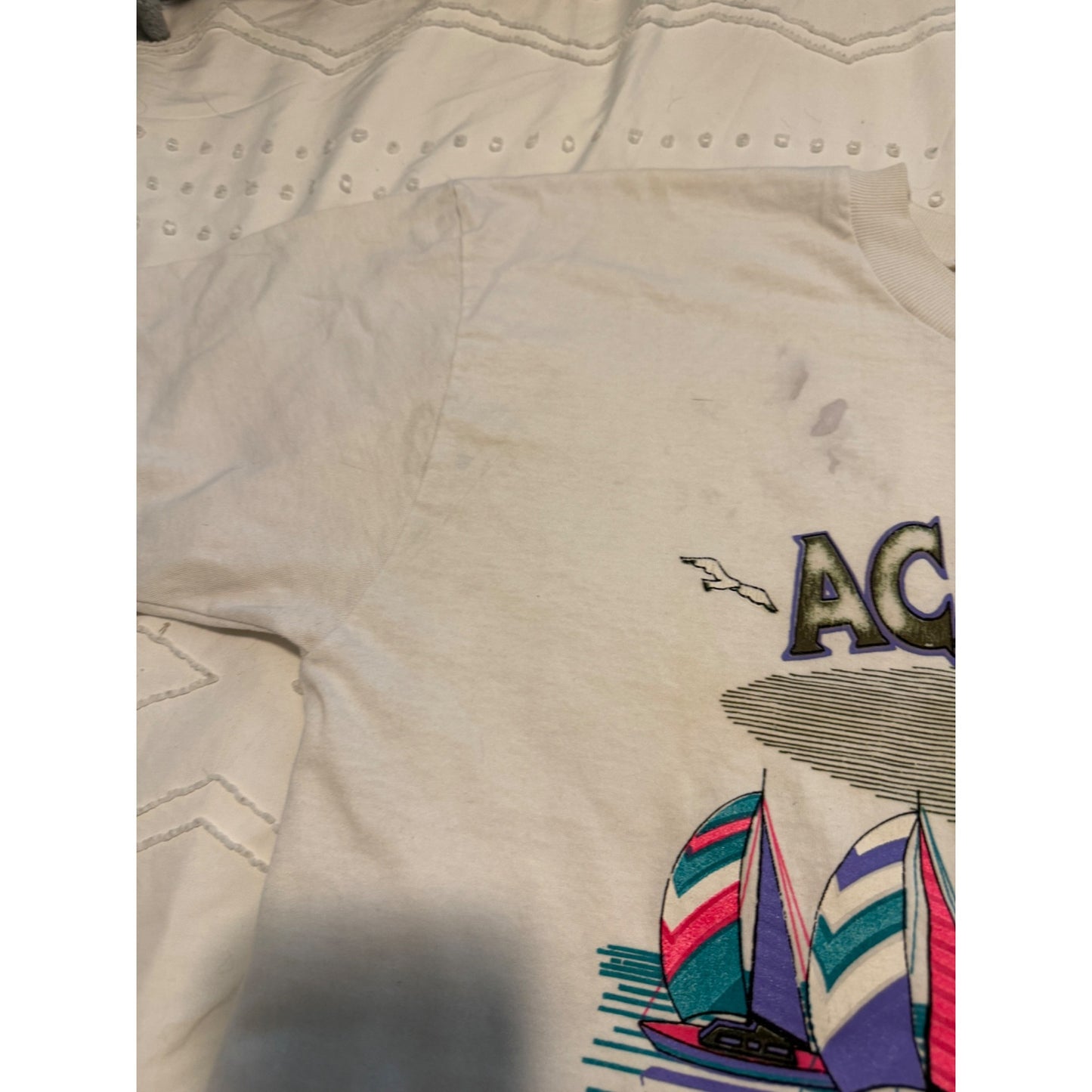 Acapulco Souvenir White Short Sleeve T-shirt Size L