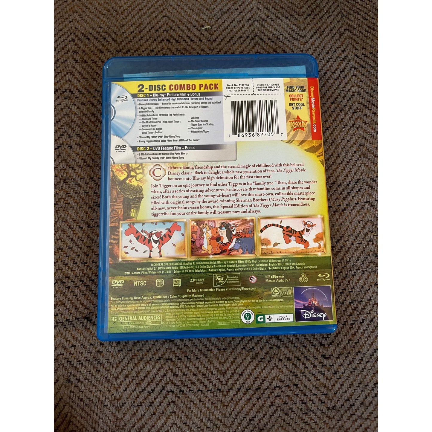 The Tigger Movie (Blu-ray + DVD, 2000) Disney Movie