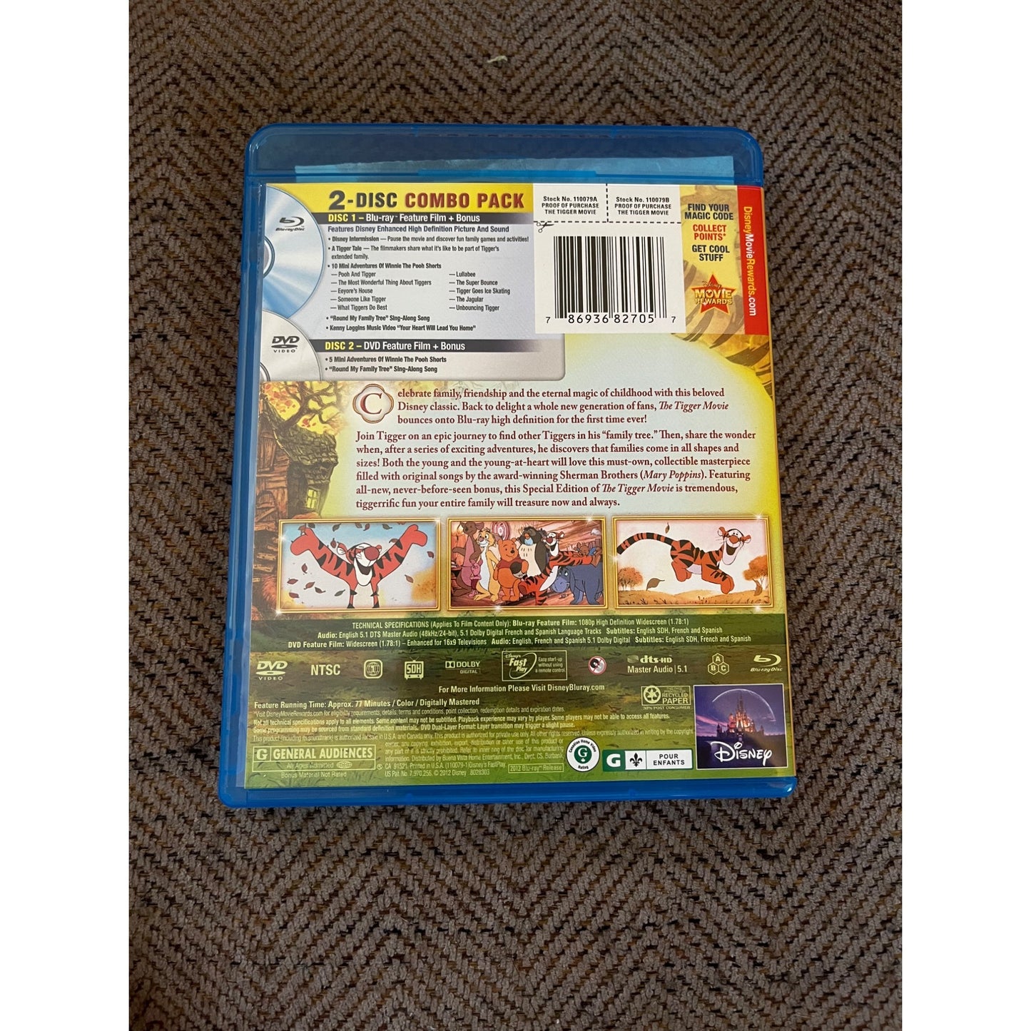 The Tigger Movie (Blu-ray + DVD, 2000) Disney Movie