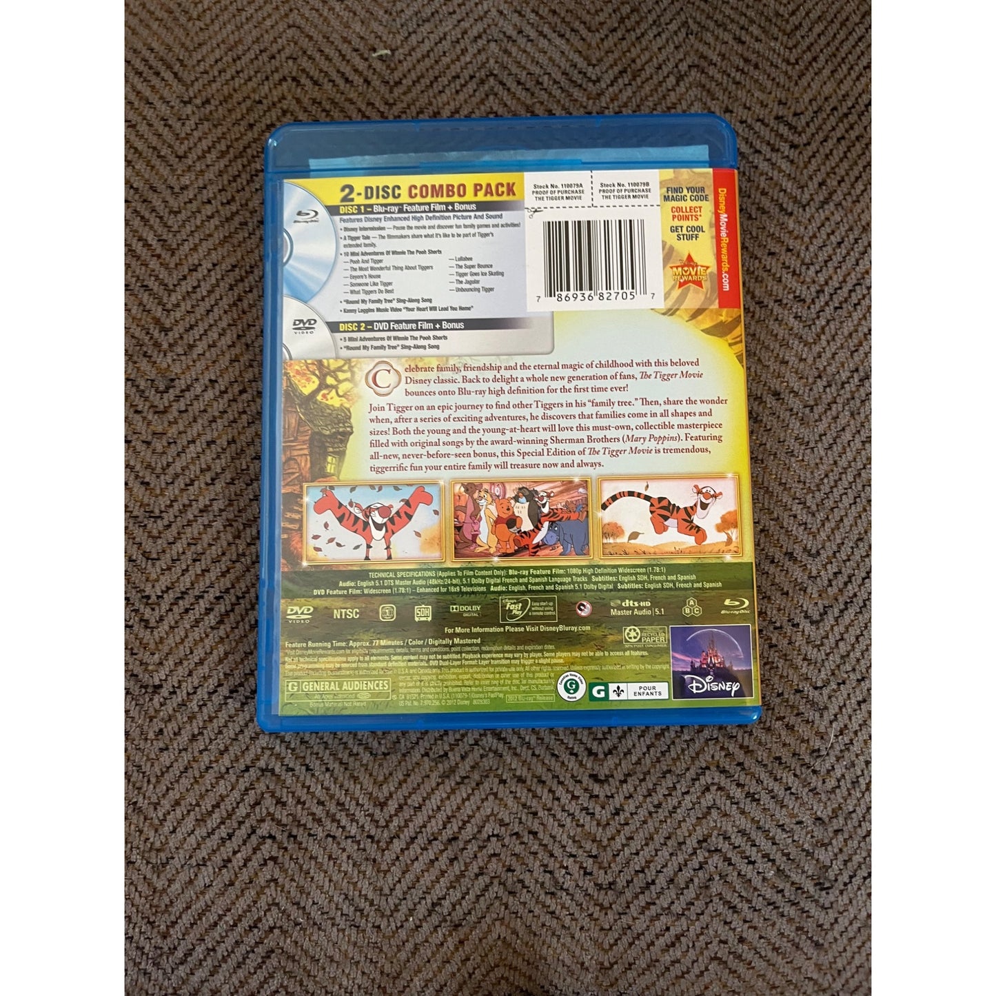 The Tigger Movie (Blu-ray + DVD, 2000) Disney Movie