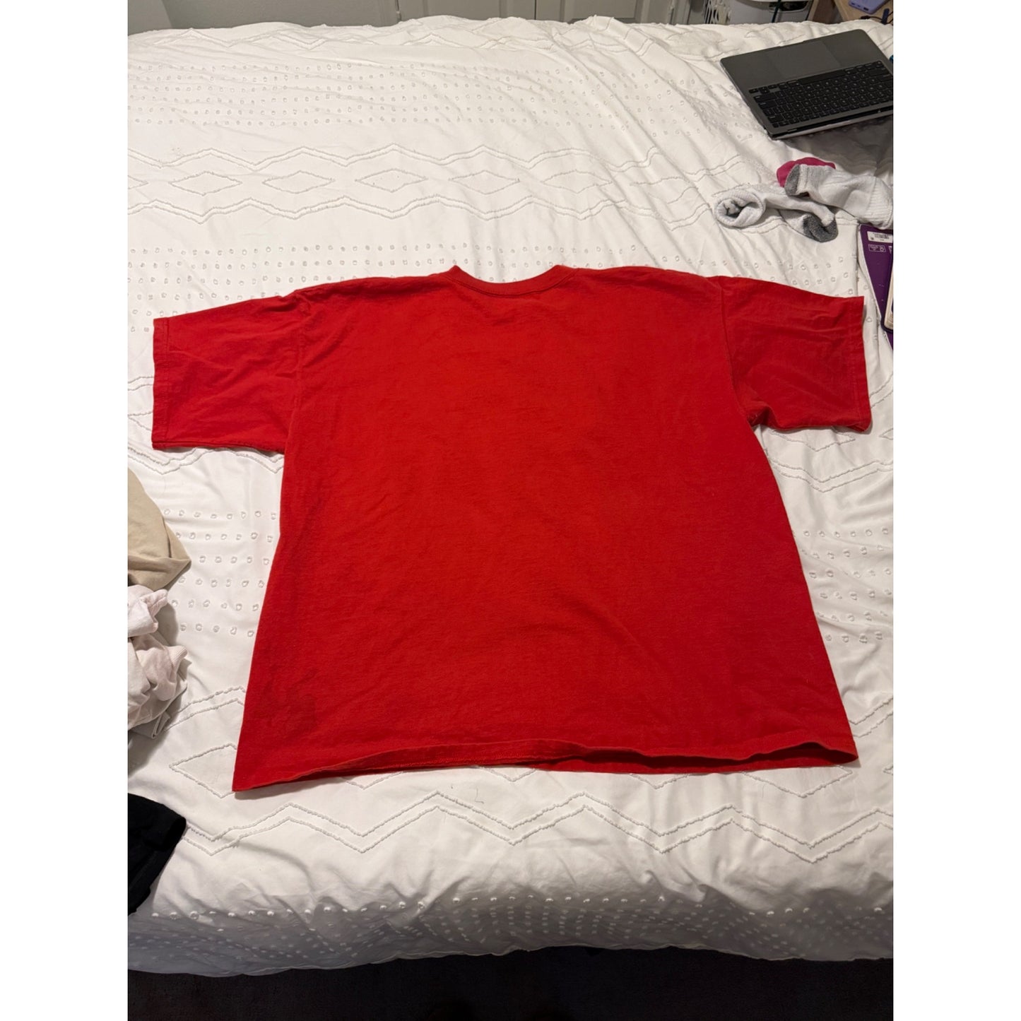 Houston "H" Plaid Red Short Sleeve T-shirt Size 2XL