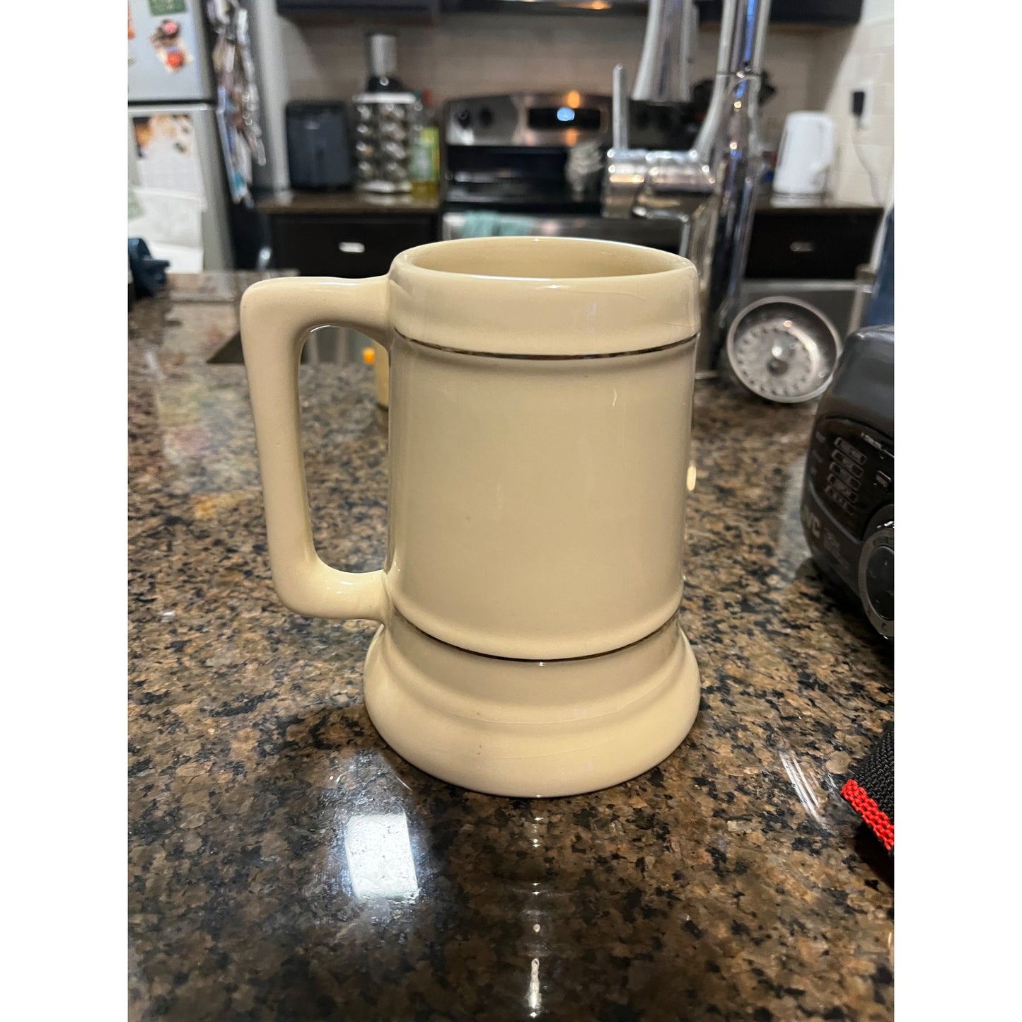 Hooters Vintage "Old School" Est.1983 Football Ceramic Beer Stein Mug