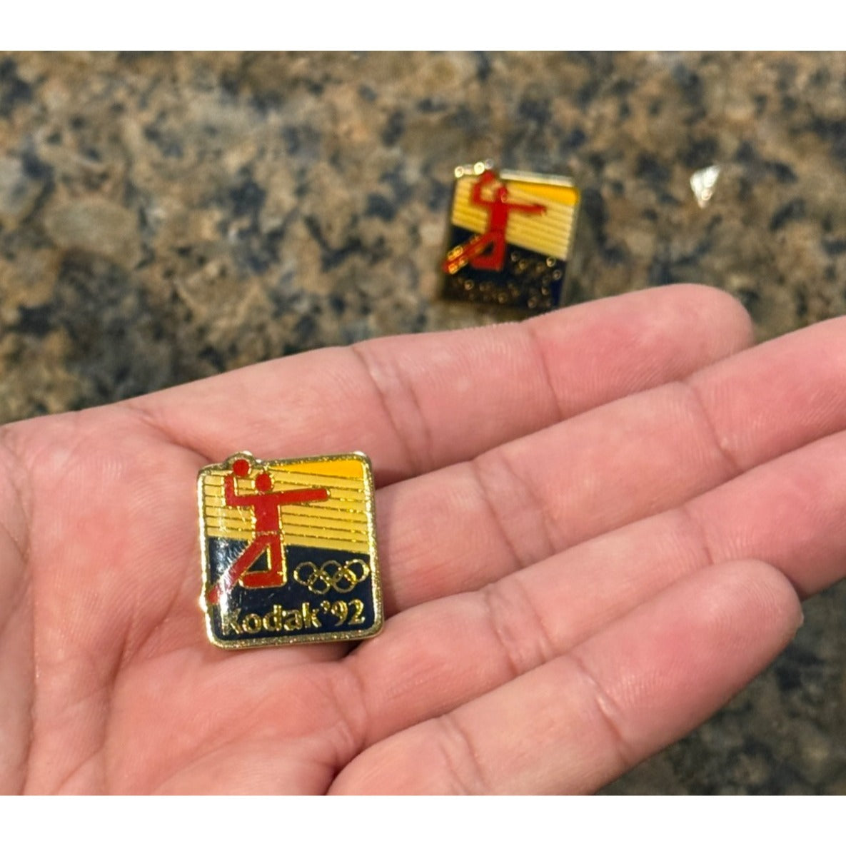 Vintage 90s Kodak Volleyball Olympics Lapel Pin Pinback PB17A Set of 2