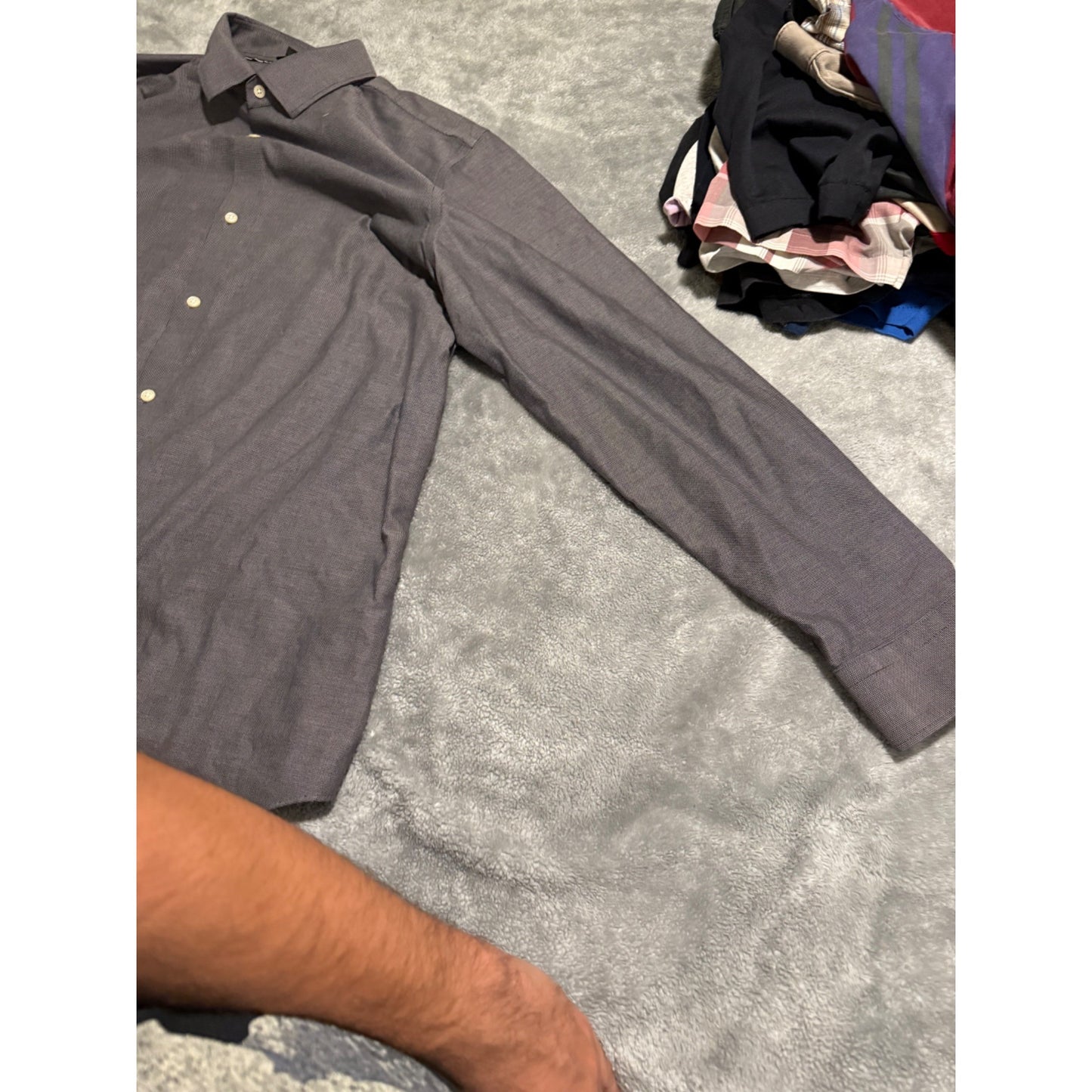 Banana Republic Men’s Gray Camden Fit Non-Iron Shirt – Size XL