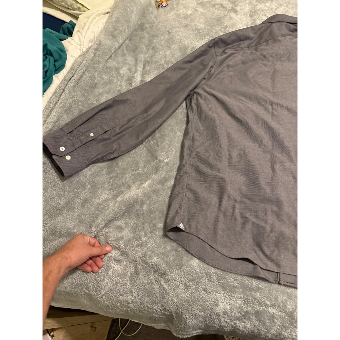 Banana Republic Men’s Gray Camden Fit Non-Iron Shirt – Size XL