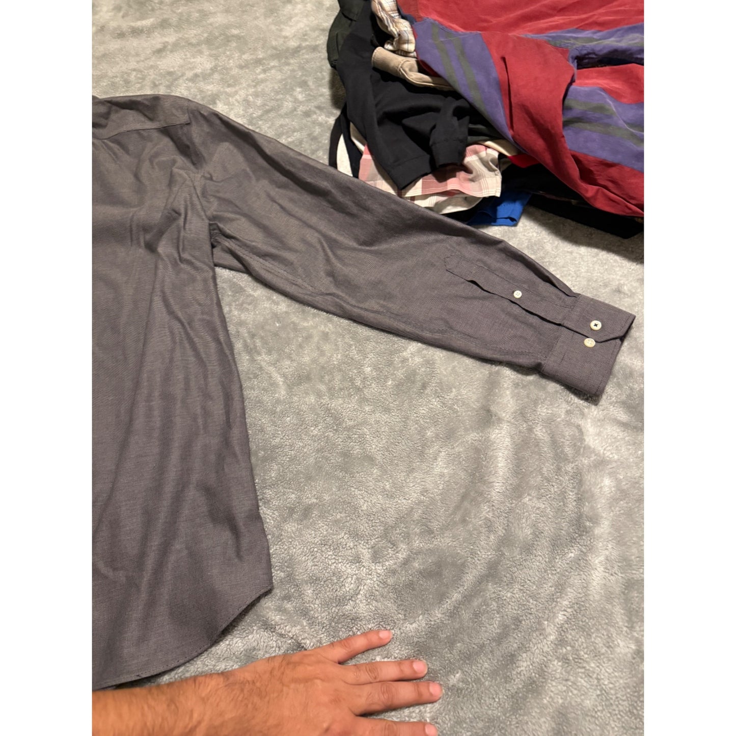 Banana Republic Men’s Gray Camden Fit Non-Iron Shirt – Size XL