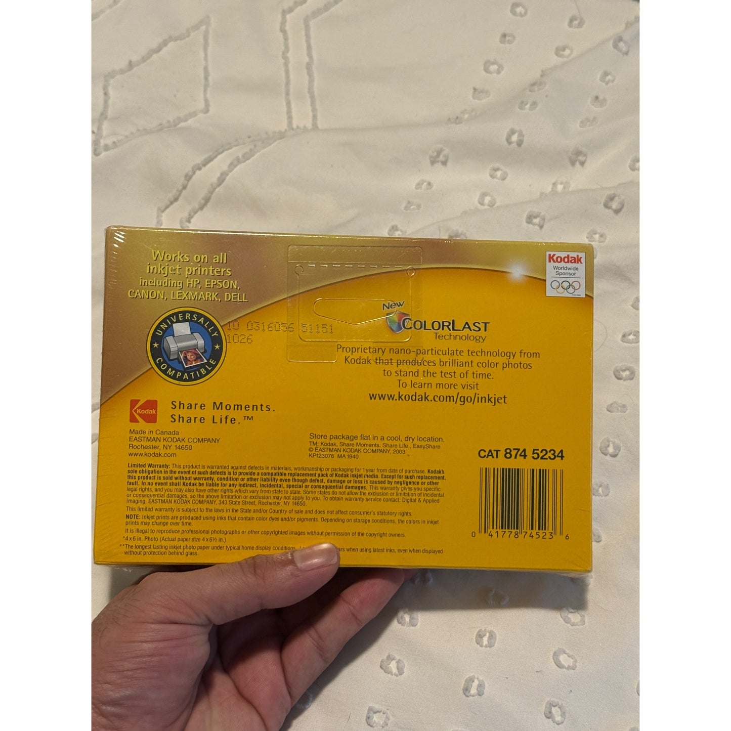 Kodak Ultima High Gloss 4x6 Inkjet Photo Paper – 100 Sheets