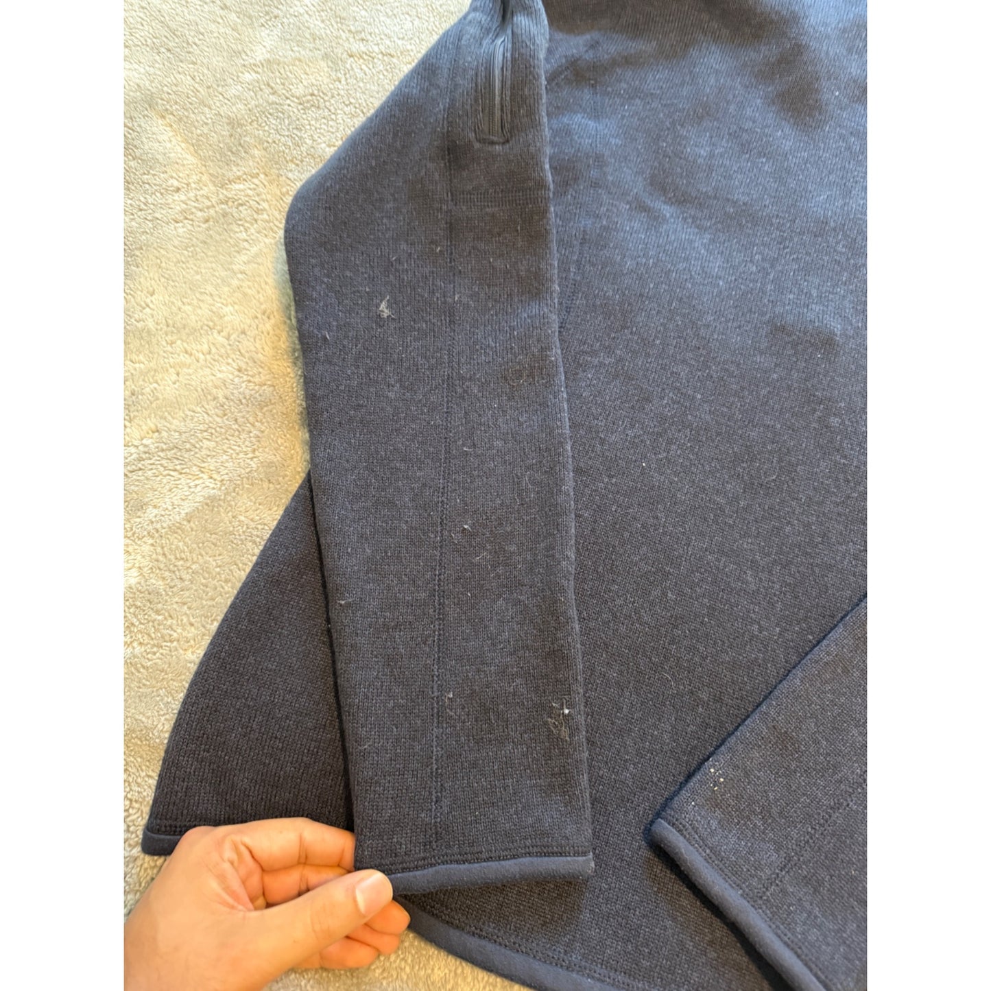 Patagonia Women’s Fleece Better Sweater Navy Blue 1/4 Zip – Size M