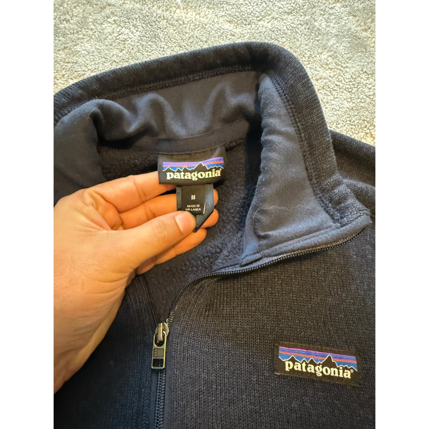Patagonia Women’s Fleece Better Sweater Navy Blue 1/4 Zip – Size M