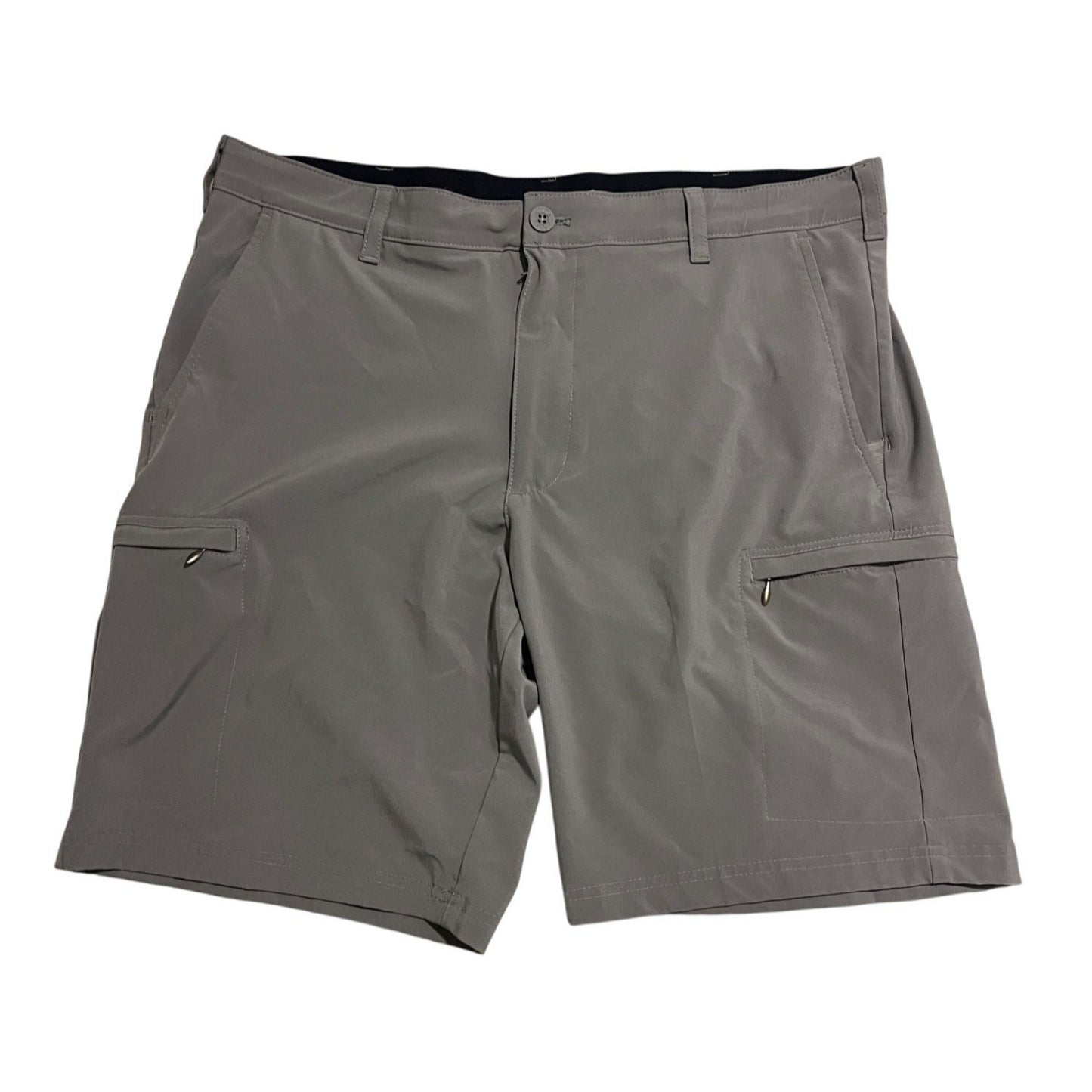 Izod Golf Lightweight Comfortable Performance Cargo Shorts Gray Men's Size 36