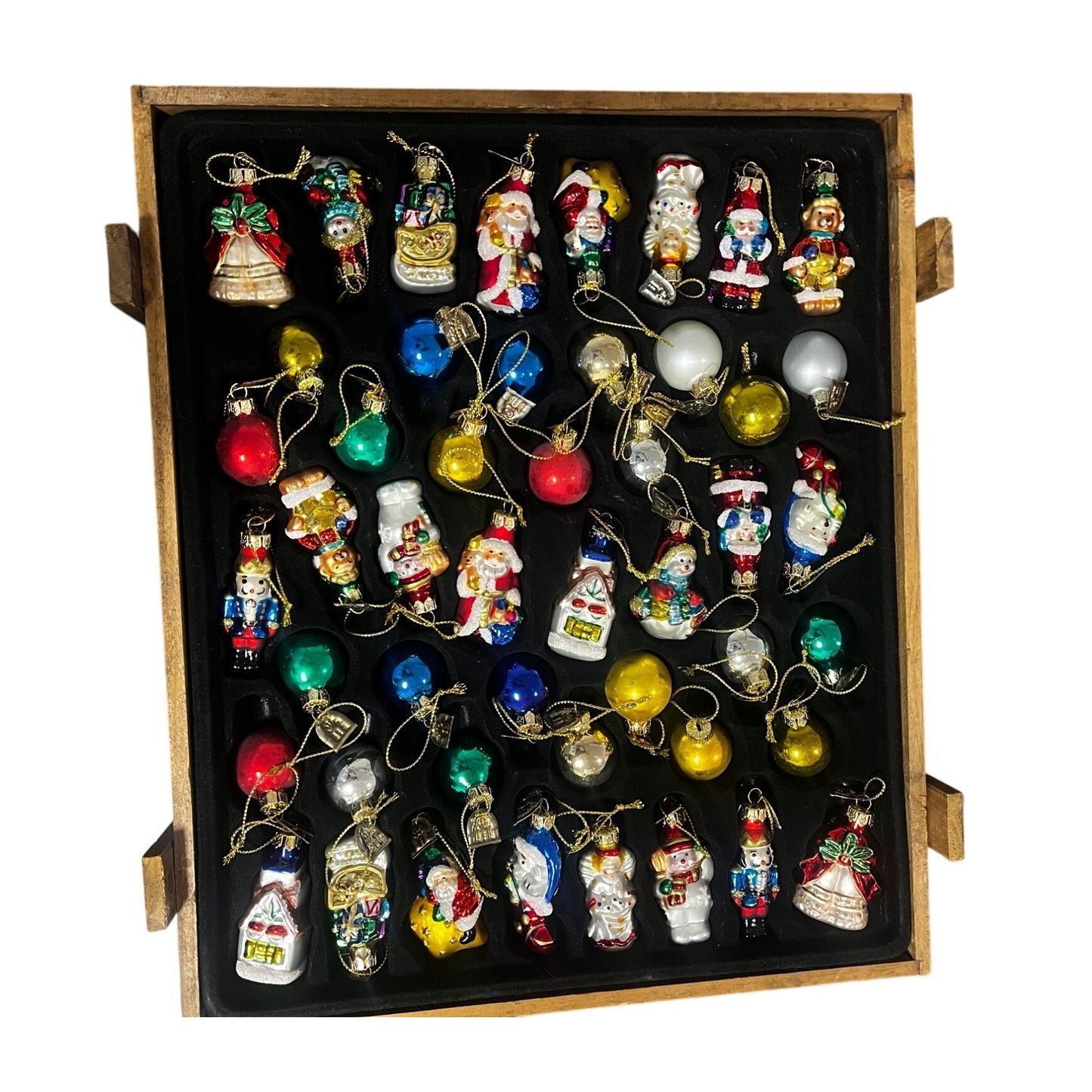 Thomas Pacconi Classics 48 Pc Blown Glass Ornament In Wood Chest Complete 2003