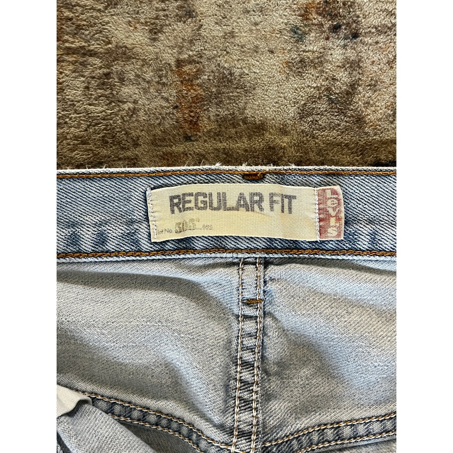 Levi's Mens Regular Fit Light Wash 505 Style Denim Jeans Size 42x30
