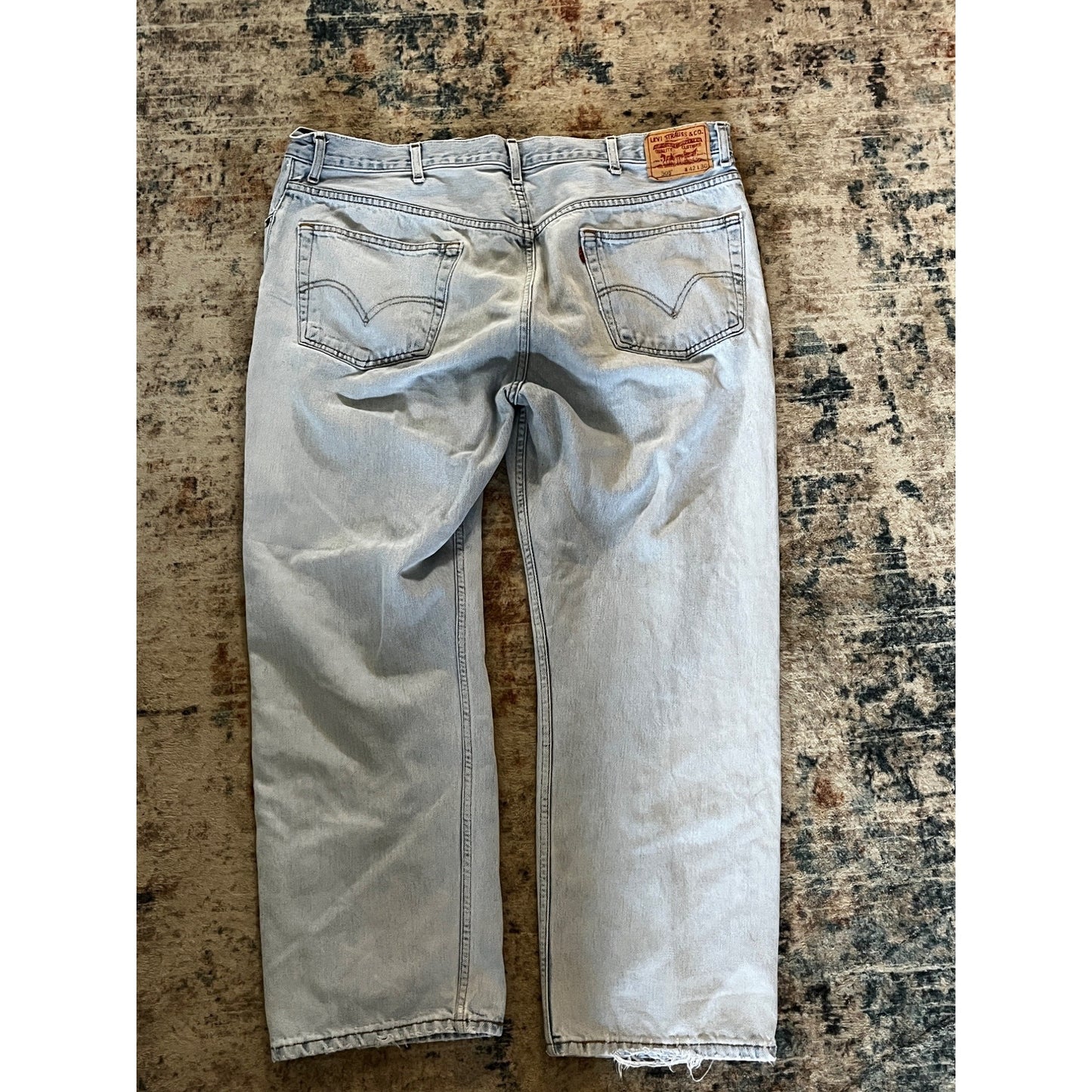Levi's Mens Regular Fit Light Wash 505 Style Denim Jeans Size 42x30