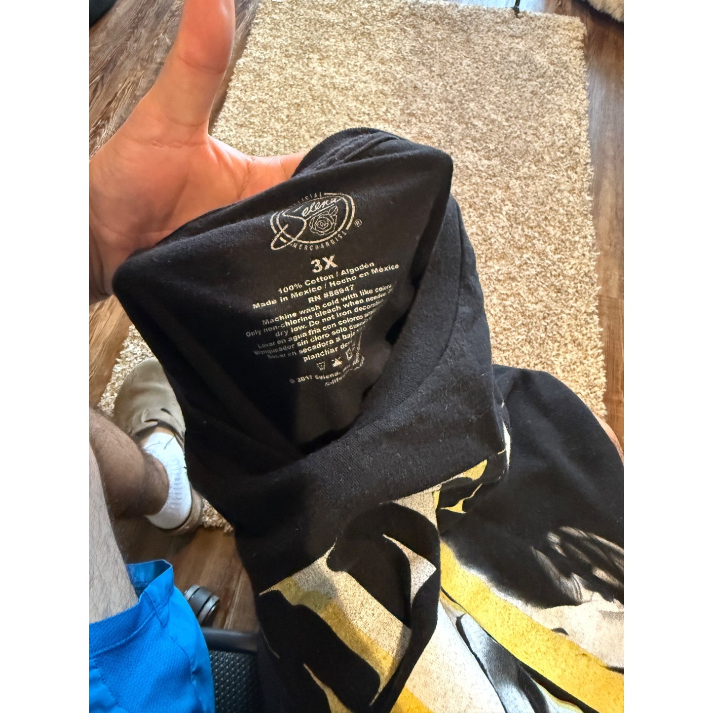 Official Selena Merchandise Black Short Sleeve T-shirt Size 3X