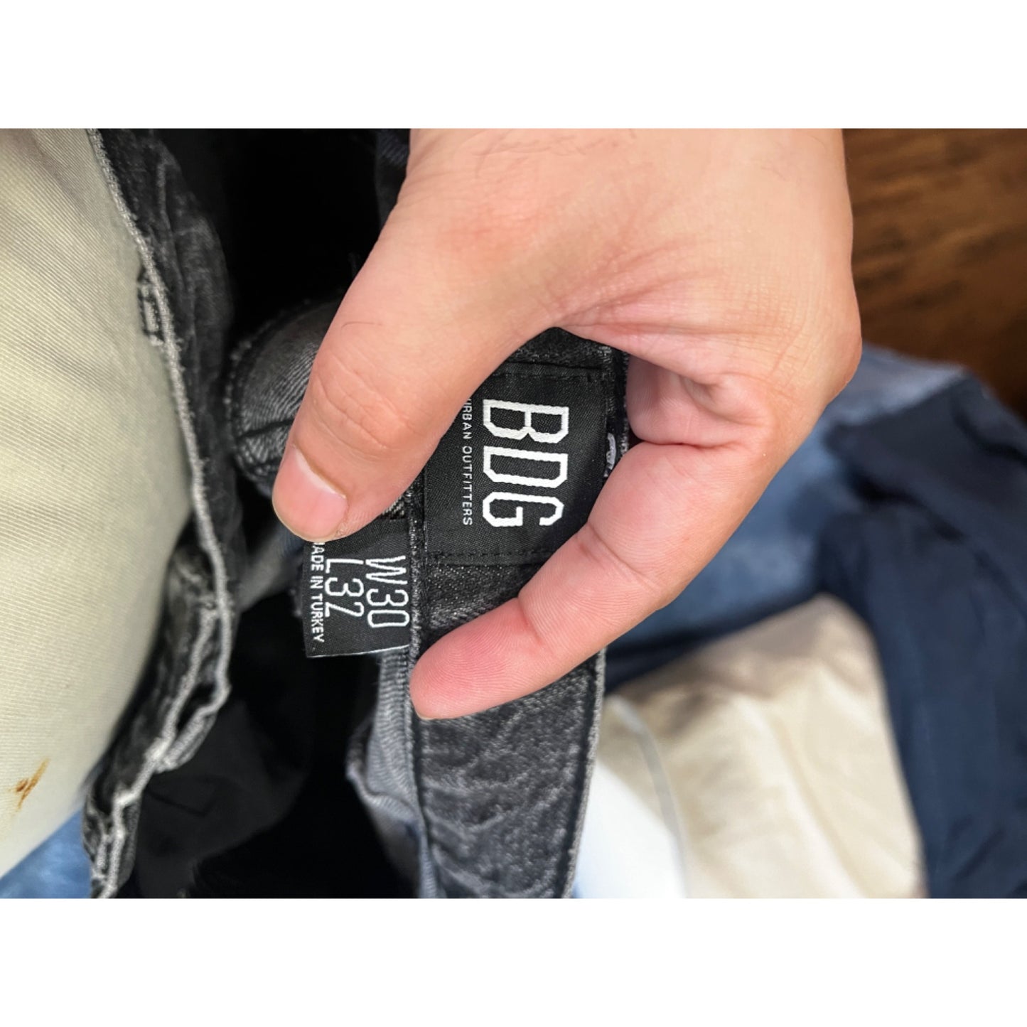 BDG Mens Grey Cotton Jeans Denim Vintage Bow Size Waist 30x32