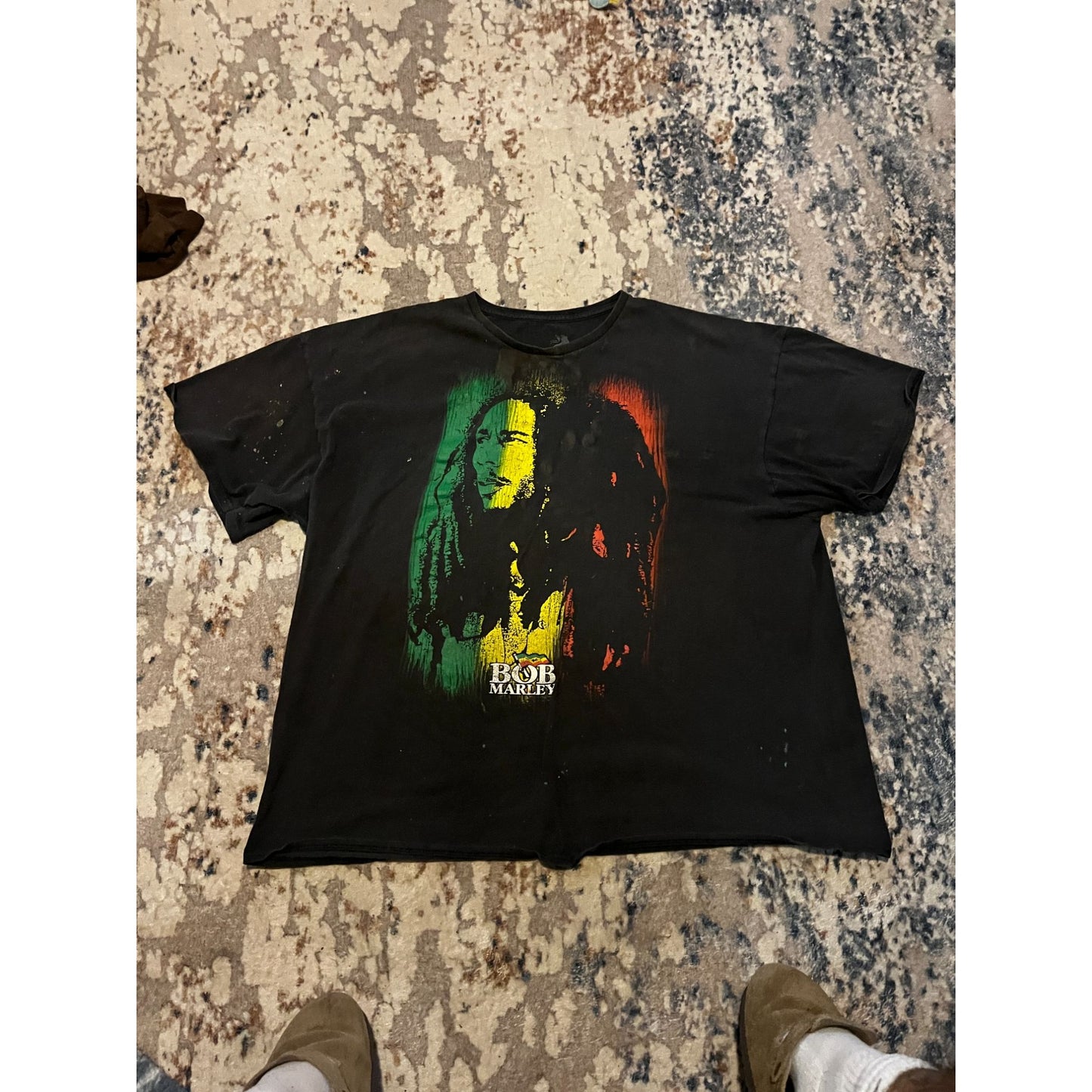 Zion Bob Marley Mens Short Sleeve Graphic T-Shirt Black Size 3XL