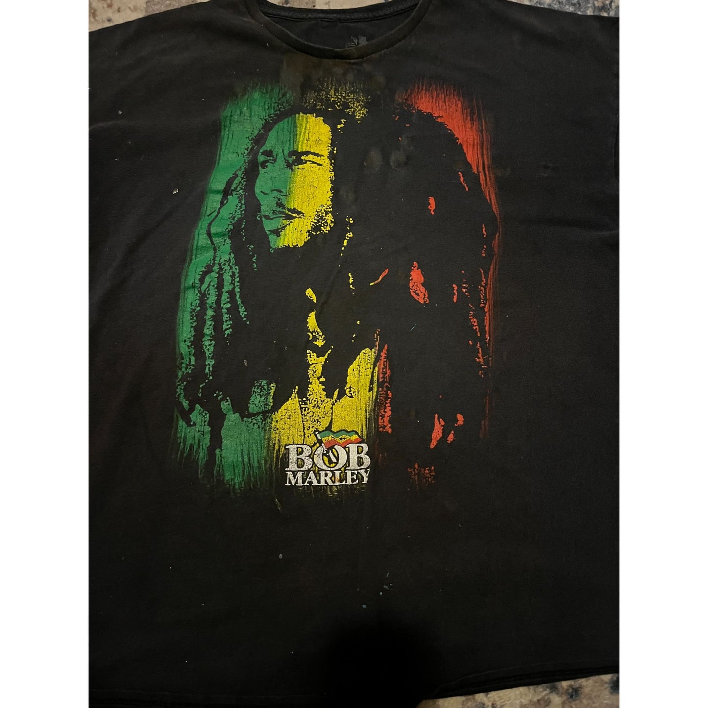 Zion Bob Marley Mens Short Sleeve Graphic T-Shirt Black Size 3XL