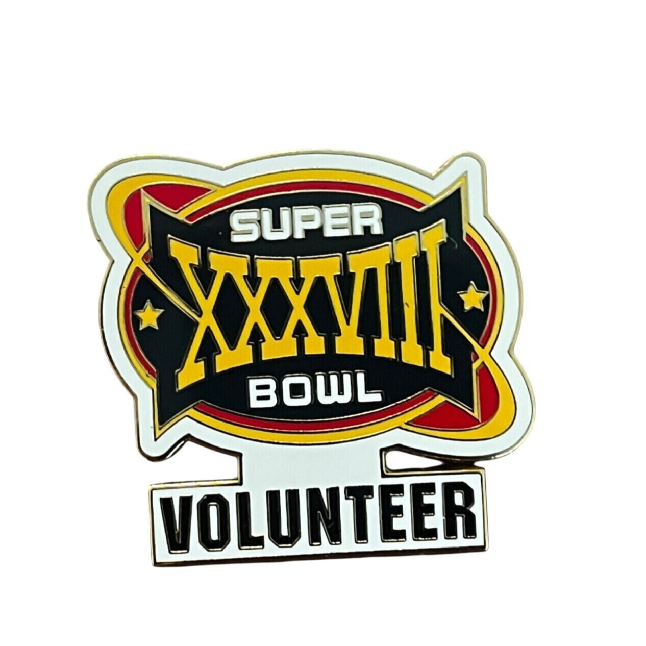 Pro Specialties NFL Super Bowl XXXVIII Volunteer Pin Patriots Panthers Y2K 00's