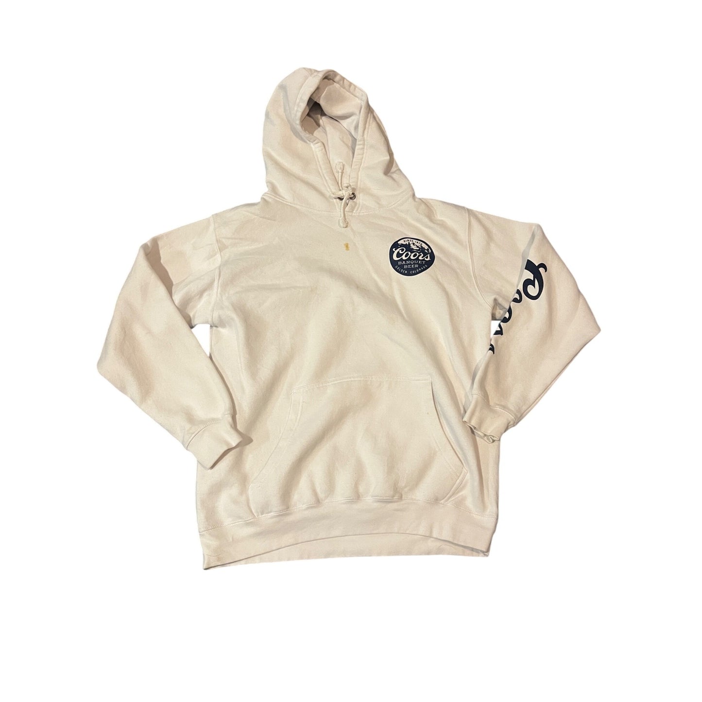 Coors Light White Pullover Sweater Hoodie Size L