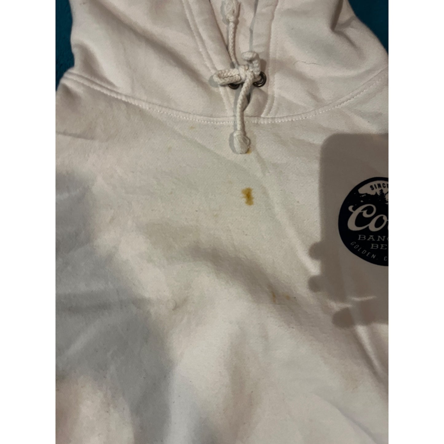 Coors Light White Pullover Sweater Hoodie Size L