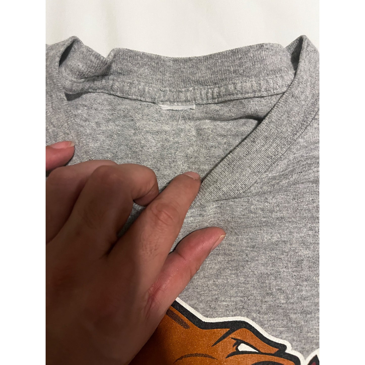 Texas Longhorns Y2K College Regular Fit Short Sleeve T-Shirt Gray Mens Size M