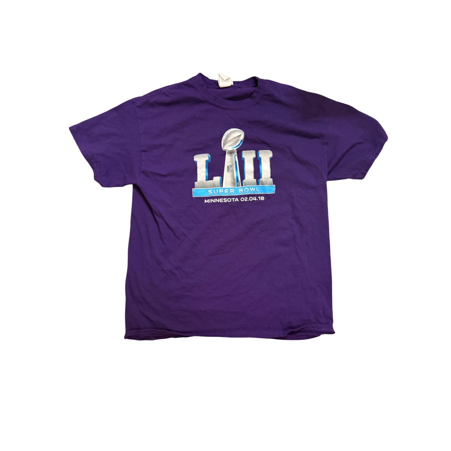 Majestic Super Bowl LII 52 Minnesota 2018 T-Shirt Tee Purple Size L