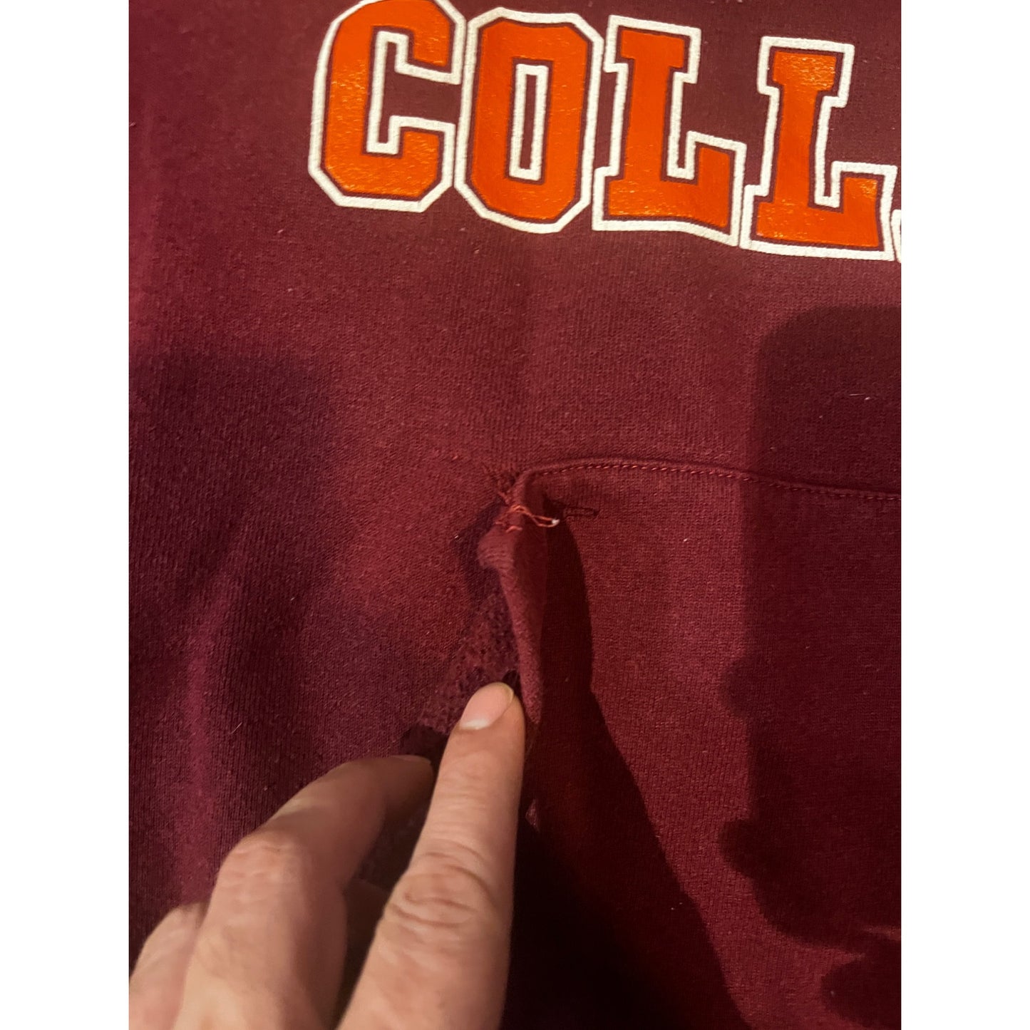 Maryville College Red Long Sleeve Pullover Hoodie Size S