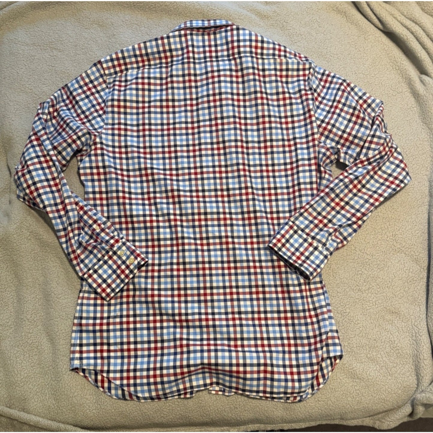 Banana Republic Slim Fit Non-Iron Mens Plaid Checker Button Down Shirt Size XL